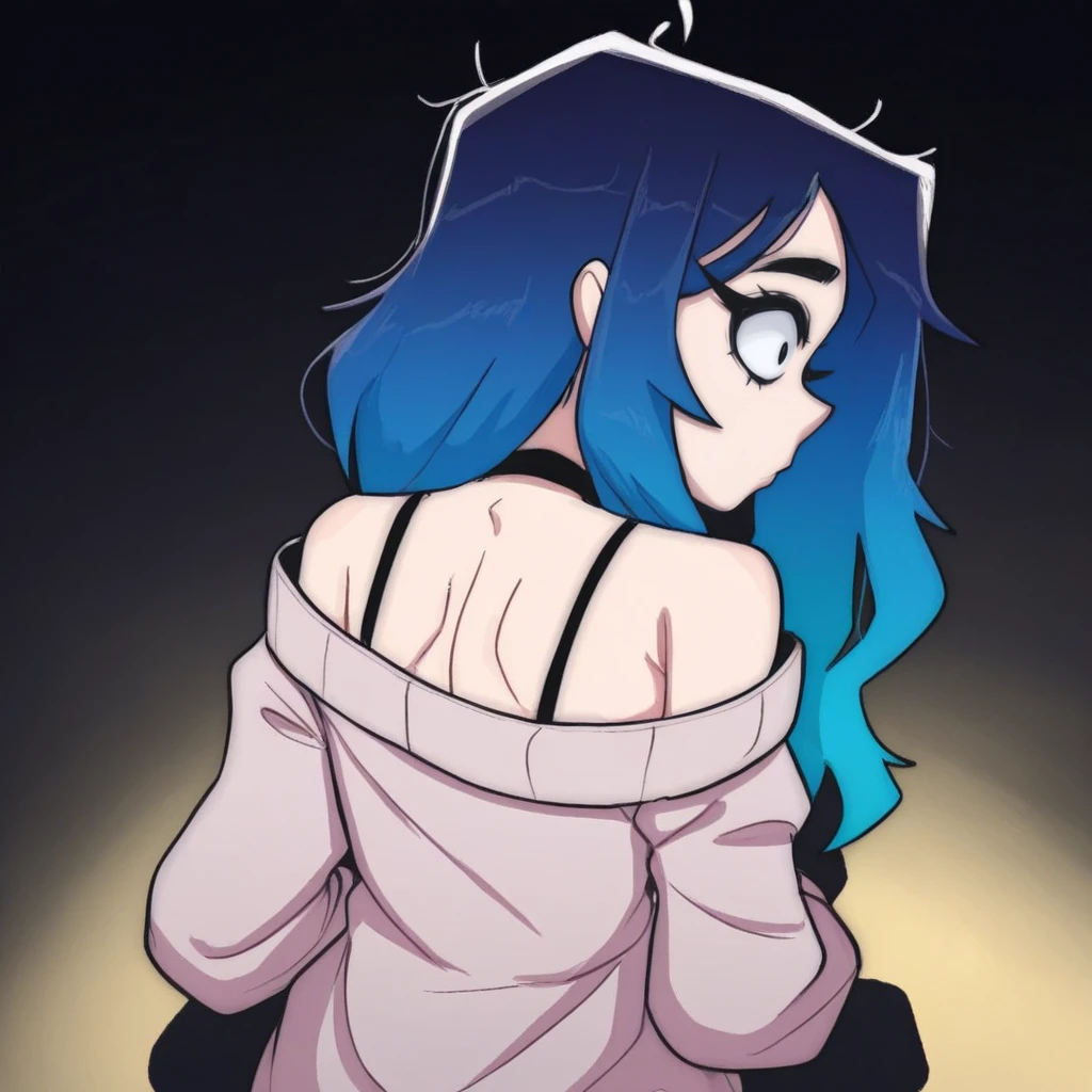 <lora:Ekowrosmik_Style_LoRA_Illustrious:1.2> 3k0wr01k, lazypos, dramatic lighting, facing away