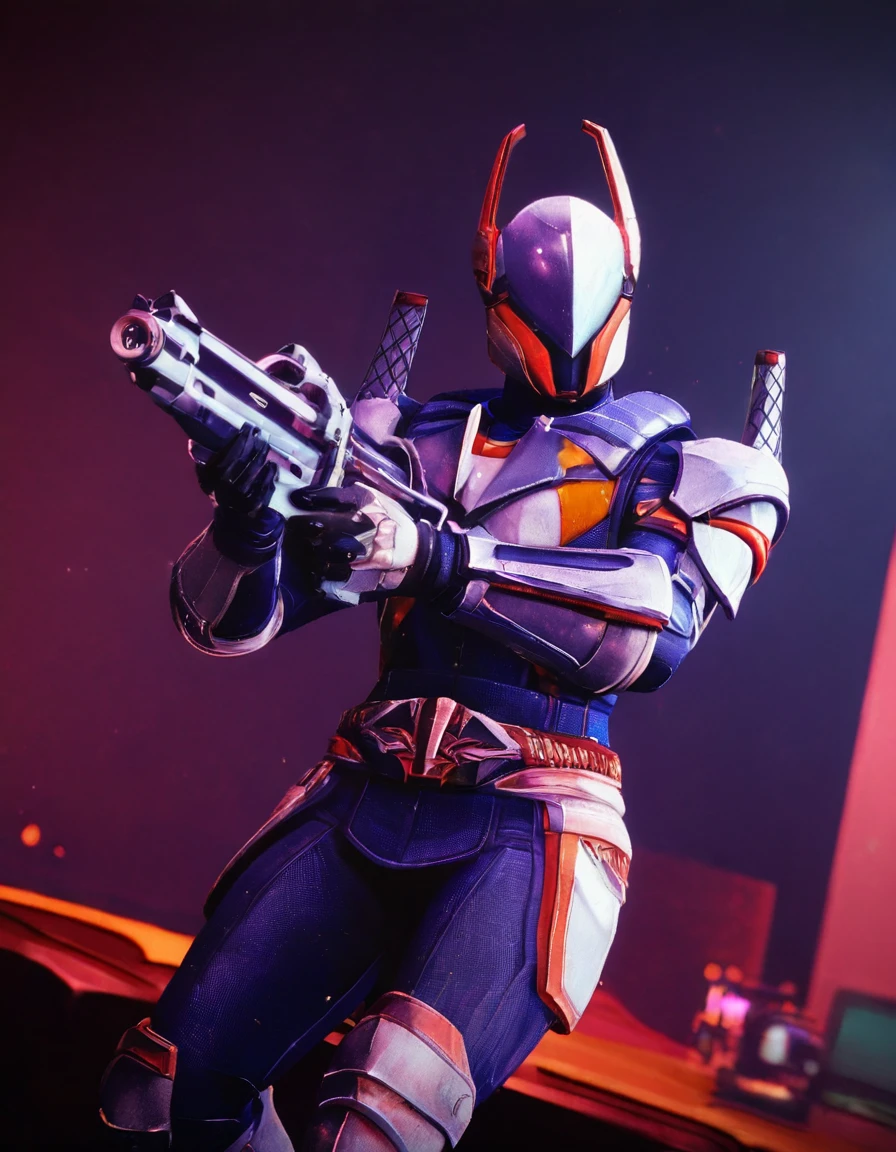 \(destiny_{style}\), destiny \(style\), \(destiny_game\), hunter \(destiny\),score_9_up, score_8_up, score_7_up, score_6_up, score_5_up, score_4_up, (realistic skin texture:1.4), incredibly_absurdres, masterpiece, best quality, exquisite facial features, (real skin:1.4), realism, studio lighting, rim light, golden hour, High definition photos, high-quality, photo taken by Canon EOS 90D, F2.8, UHD --ar 9:16 --style raw --stylize 700, BREAK \(destiny_style\), destiny \(style\), \(destiny_game\), hunter \(destiny\), BREAK finger on trigger, space helmet, holding gun, military, bullpup, pauldrons, gauntlets, shoulder armor, armored boots, battle, war, tokusatsu, aiming, city lights, BREAK light particles, depth of field, neon lights, BREAK Hands in prayer position, solo, solo_focus, BREAK cockpit, photo background, realistic, photorealistic, 3d,rtx, raytracing BREAK natural skin texture,fine pores,realistic skin,intricate skin details,skin dentation,detailed eyes,perfect eyes,photorealistic eyes,perfect skin texture,freckles,detailed hair,detailifier,detailed skin,detailed face,intricate details,<lora:Destiny Style V2:1.0>