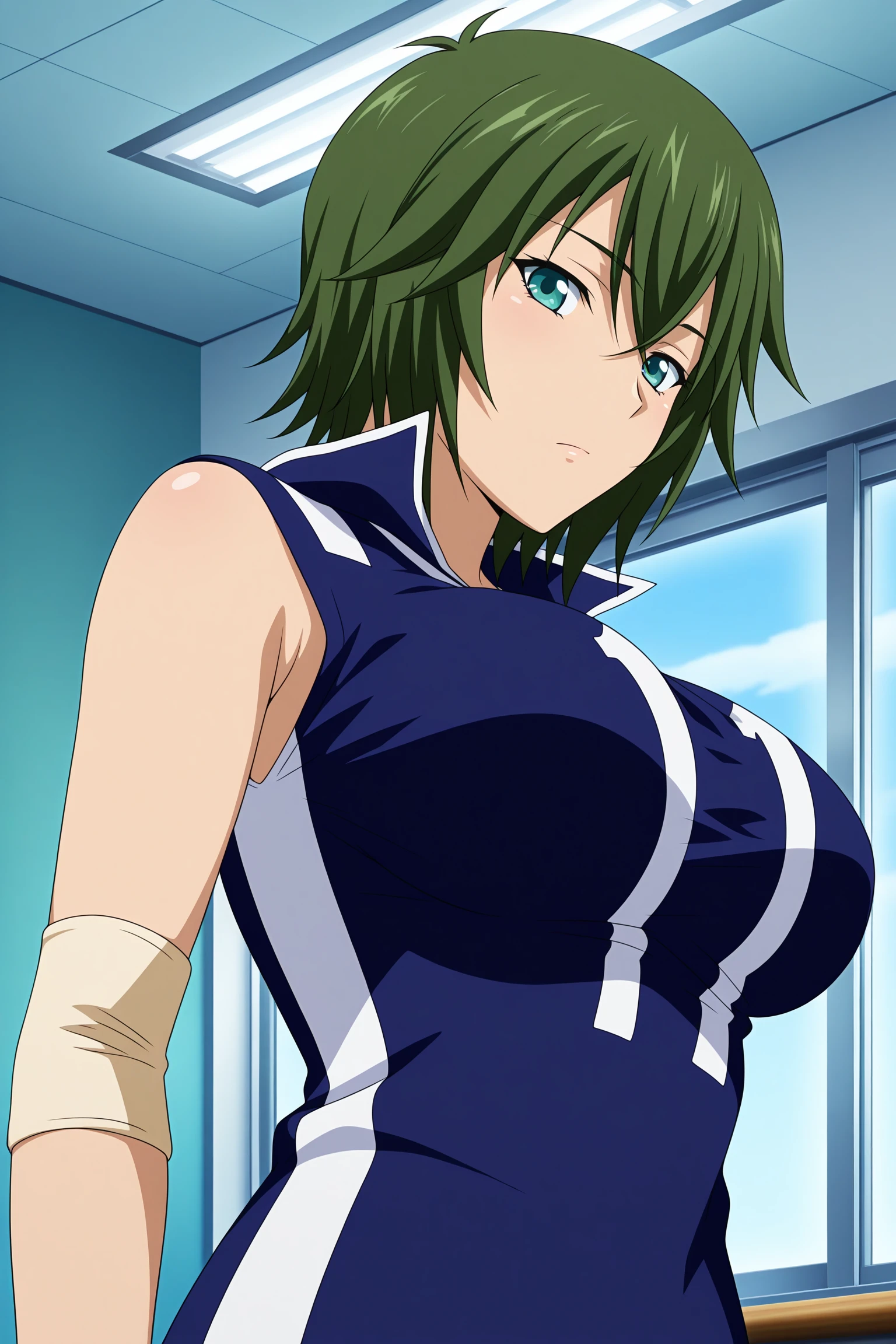 kemonoceles, <lora:kemono celes s1-lora-nochekaiser:1>,
celes, (green eyes:1.3), blue hair, ponytail, ribbon, hair ribbon,
BREAK gloves, cleavage, shirt, white shirt, shoulder armor, clothing cutout, cleavage cutout,
BREAK outdoors, forest,
BREAK looking at viewer, (cowboy shot:1.5), dynamic pose,
BREAK <lyco:GoodHands-beta2:1>, (masterpiece:1.2), best quality, high resolution, unity 8k wallpaper, (illustration:0.8), (beautiful detailed eyes:1.6), extremely detailed face, perfect lighting, extremely detailed CG, (perfect hands, perfect anatomy),