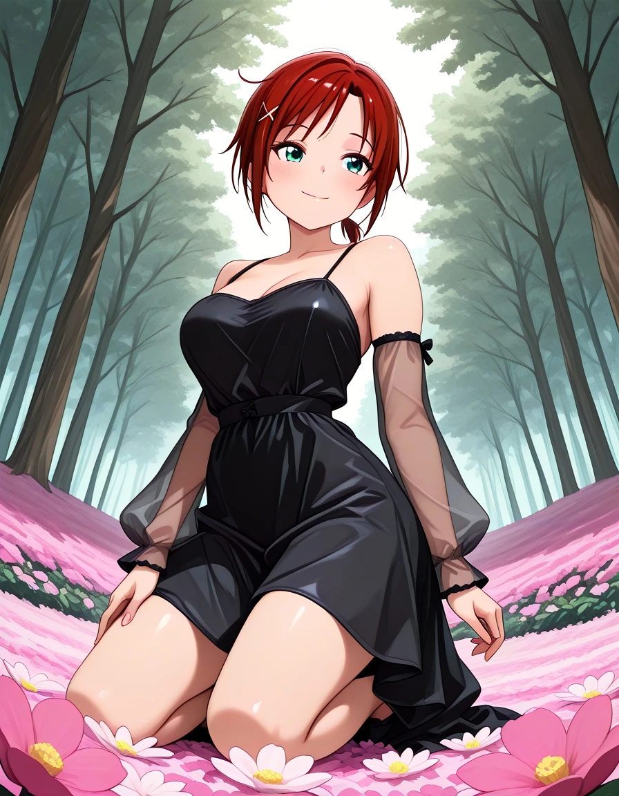 beautiful girl, full upper body  woman, solo, sexy body, (cute:1.3), (([Hot red hair], [pixie bob], [crinoline])), realistic, (cute), (detailed face), detailed eyes, detailed iris, cameltoe,,