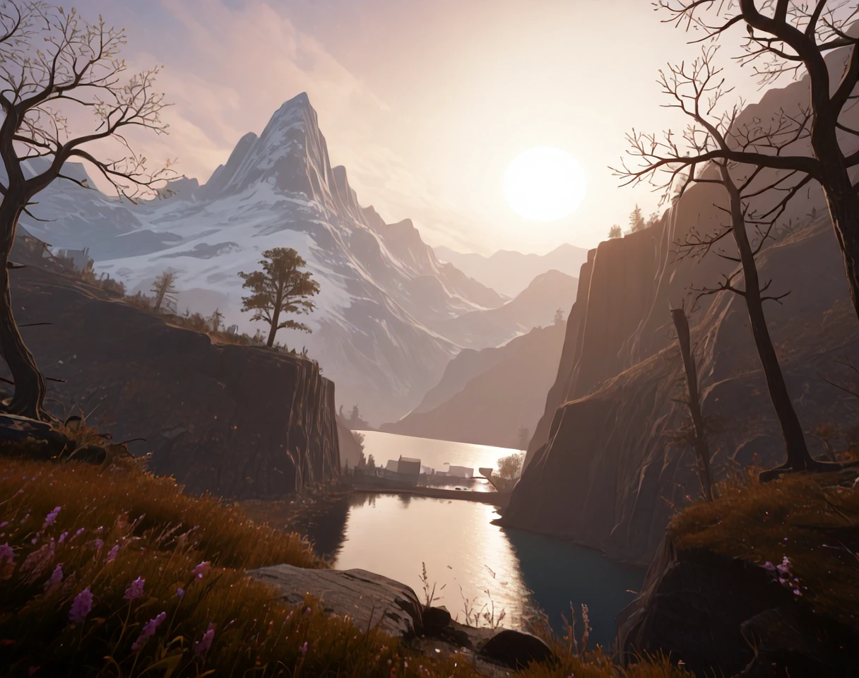 <lora:Tainted_Grail_(Landscape)_(Illustrious)_(AD):1.35> Tainted Grail, landscape, background, 
exterior, no humans, dark fantasy, dutch angle, vivid landscape, town, lake, fantastical landscape with forests and farmlands, tall steep mountains, 
BREAK: awe, masterpiece, best quality, amazing quality, very aesthetic, absurd details, source_anime, anime_masterpiece, vivid colors, 
BREAK: lazympos, lazypos (3),