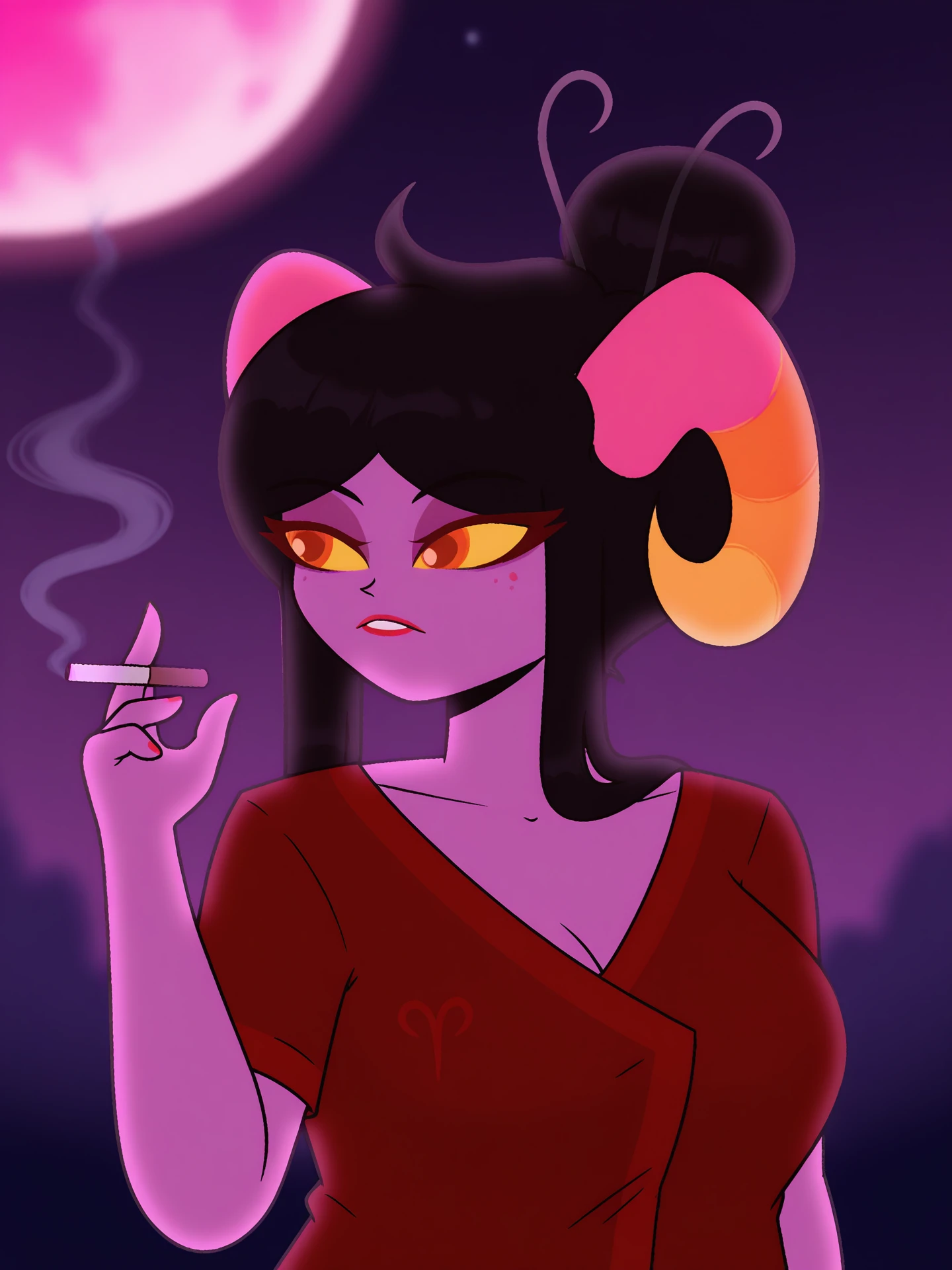 Damara Megido (Homestuck) - iceflower99 artist style v2.0 - SDXL Illustrious