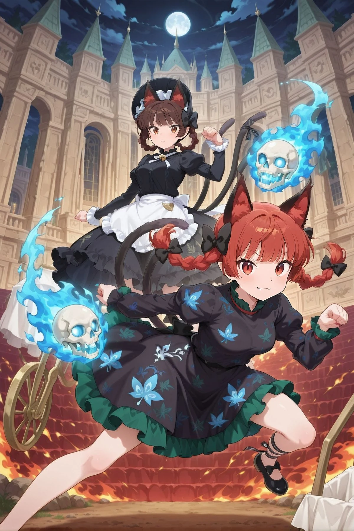 Rin Kaenbyou (Touhou Project) & Rin (The Tiny Queen's Nursemaid)