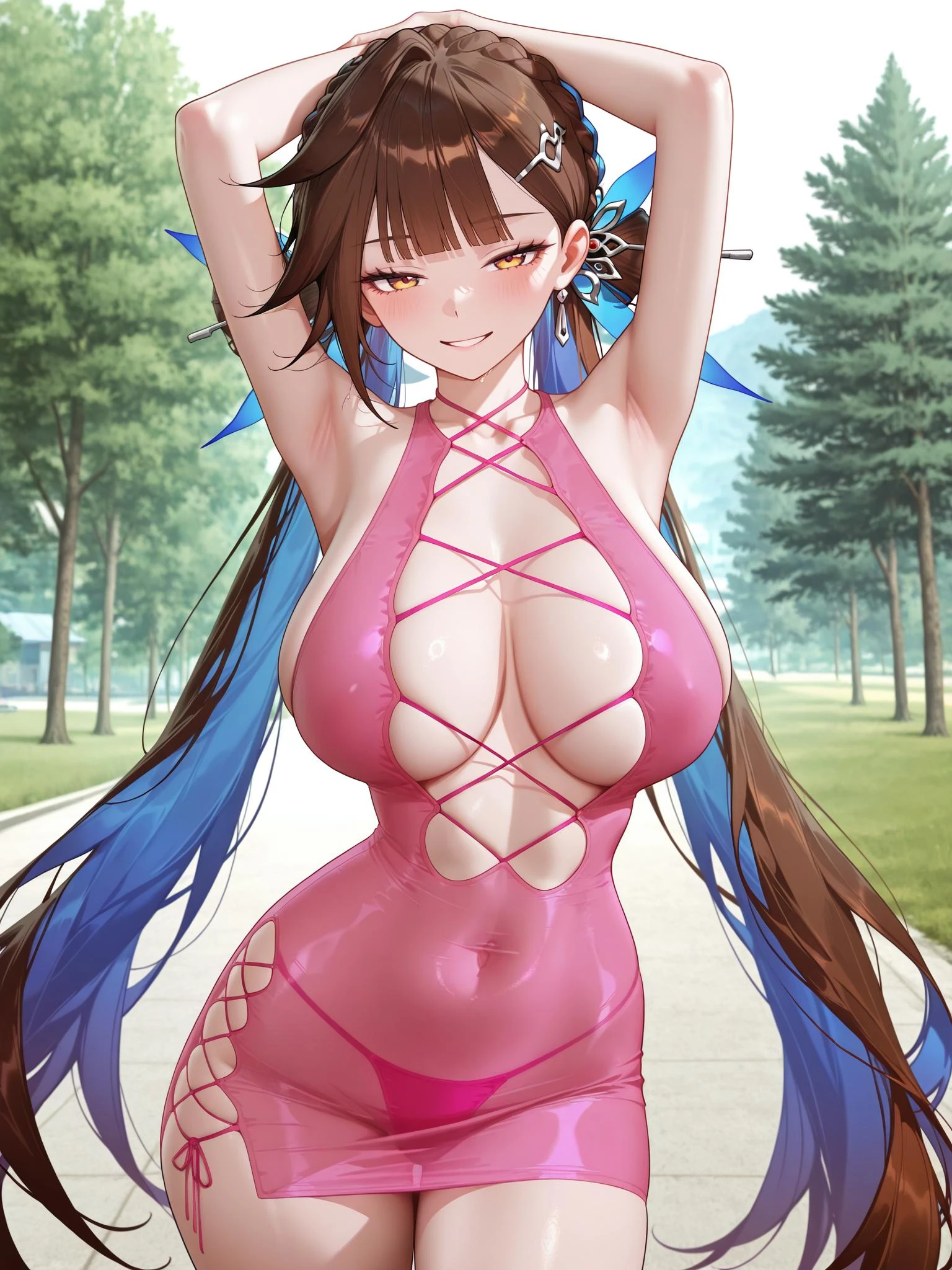 Center Lace Cutout Dress v1.0