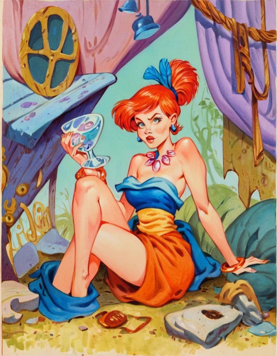 Digital painting, 4k, comic Babes, puffy woman with hat and dog in arms, in digital illustration style, color digital illustration, stylized digital illustration, by Dave Arredondo, color tattoo illustration, color illustration, J.. Scott Campbell, illustration cover art, illustration art, by Wayne England, digital illustration -, illustration art, highly detailed vector art