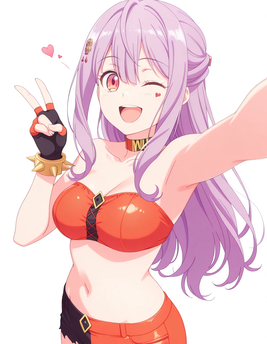High resolution, Shortcuts, One girl, Large Breasts, smile, Character portrait, Fox Mask, Anime Style,