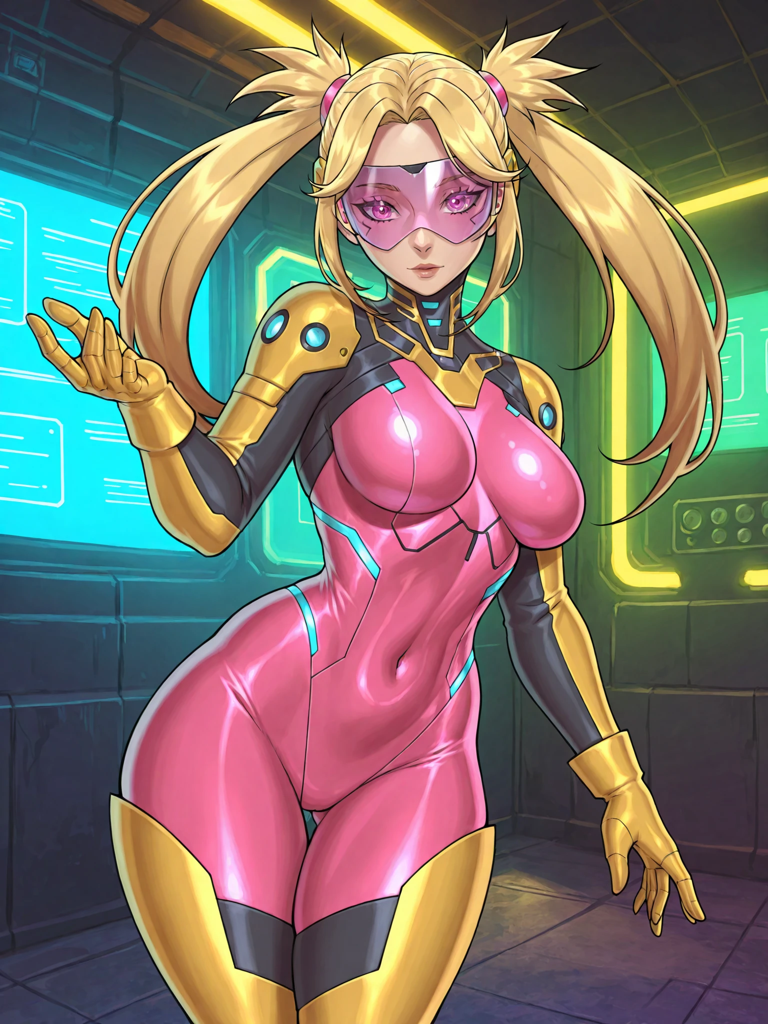 1girl, blonde_hair, blue_eyes, braid, breasts, cleavage, cleavage_cutout, clothing_cutout, hair_over_shoulder, heart, heart_cutout, jewelry, large_breasts, lipstick, long_braid, long_hair, makeup, single_braid, sitting, solo, spread_legs, twin_braids <lora:crt:0.5>