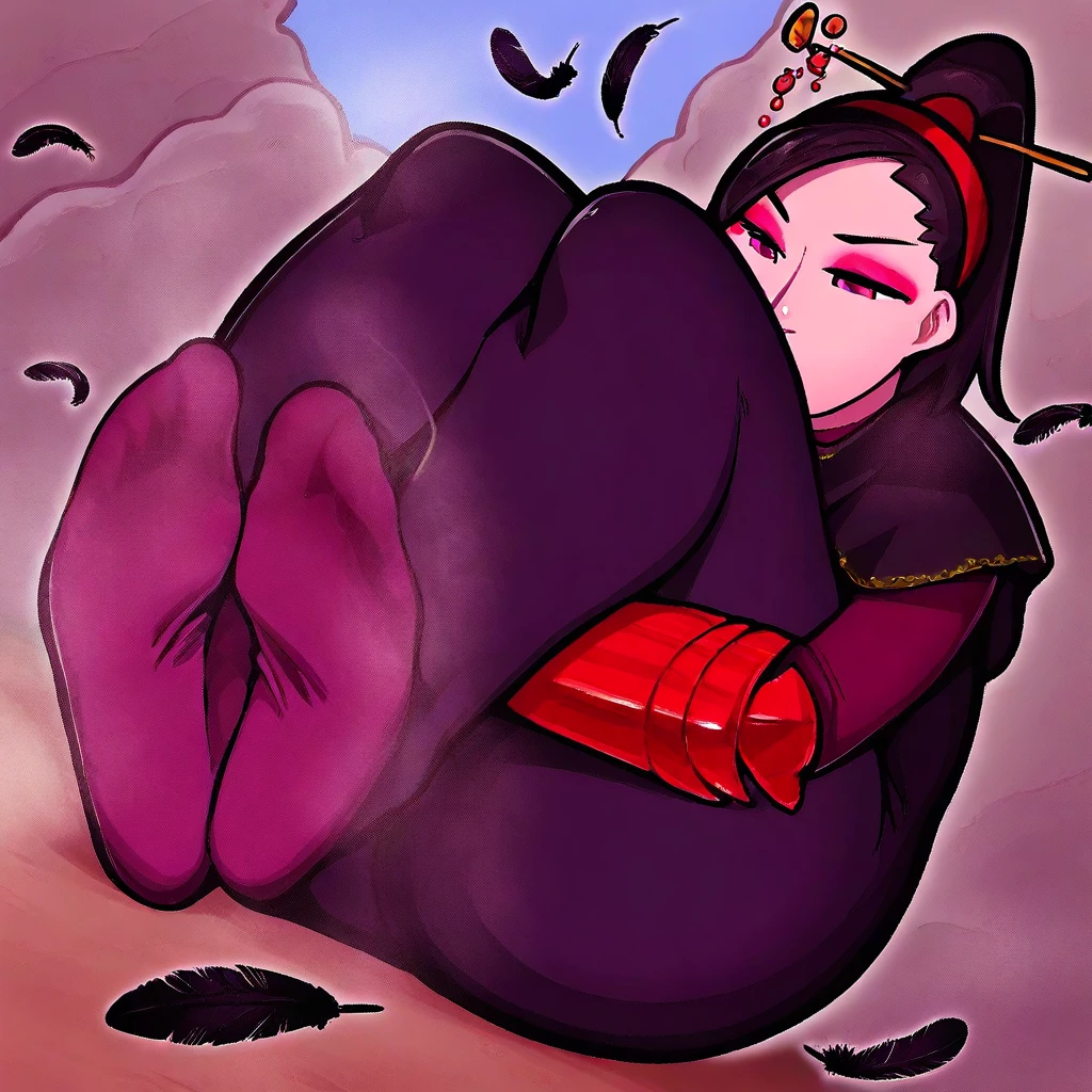 score_9,score_8_up,score_7_up BREAK {prompt},
ashi,black eyes,black hair,black bodypainting,puffy nipples,
covered nipples,curvy,cameltoe,lying,
dark caves,red lighting,dark corners,
<lora:Ashi80:0.9>,