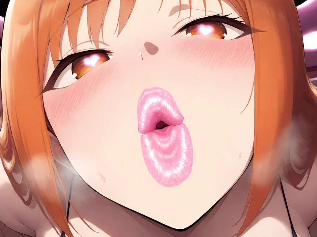 (Highest quality, 8K, masterpiece :1.3),Mrs. Yuigahama,ガハMom, As I expected, my youth romantic comedy is wrong。, One woman,30 years old,Mom,Orange Hair,nsfw,Blowjob,front,Holding a penis in your mouth,Man's lower body