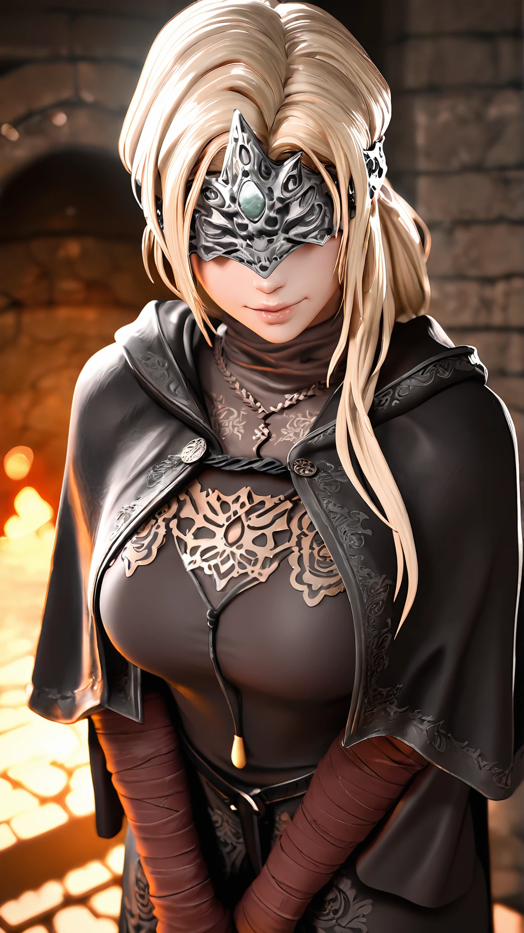 (((Solo character image.))) (((Generate a single character image.)))  (((Dressed in medieval fantasy attire.)))  (((Dressed in medieval fantasy attire.))) Create a captivating and enigmatic female warrior reminiscent of glamor models Anastasia Kvitko and Louisa Khovanski. This character is renowned for her remarkable 112-63-118 figure. She exudes an air of elegance and mystery.  (((Sultry blonde hair.))) (((Perfect body.))) 
Imagine a thrilling female adventurer in a high-fantasy setting, akin to a swashbuckler. We need a single character portrait with intricate details, wearing fantasy attire. She should be adorned in leather armor and a tight corset, exuding a shadowy and athletic demeanor.
Her body is agile and toned, like that of a gymnast, and she strikes an action pose. She is clad in medieval clothing, and her arched eyebrows give her a sassy and attractive appearance. Her face is strikingly gorgeous, with a sneaky and sly expression in her evil glare.
Her hair is both very sexy and alluring, cascading in intricate waves. She possesses firm breasts and an air of arrogance. Her body is beautifully detailed and realistic.
The artwork should be hyper-detailed and worthy of trending on platforms like ArtStation. This is a character portrait designed for use in Dungeons & Dragons, Pathfinder, Skyrim, Lord of the Rings, Game of Thrones, or similar high-fantasy settings. Please ensure the image is centered and presented in ultra HD quality, possibly 8k resolution, with an epic masterpiece level of detail.