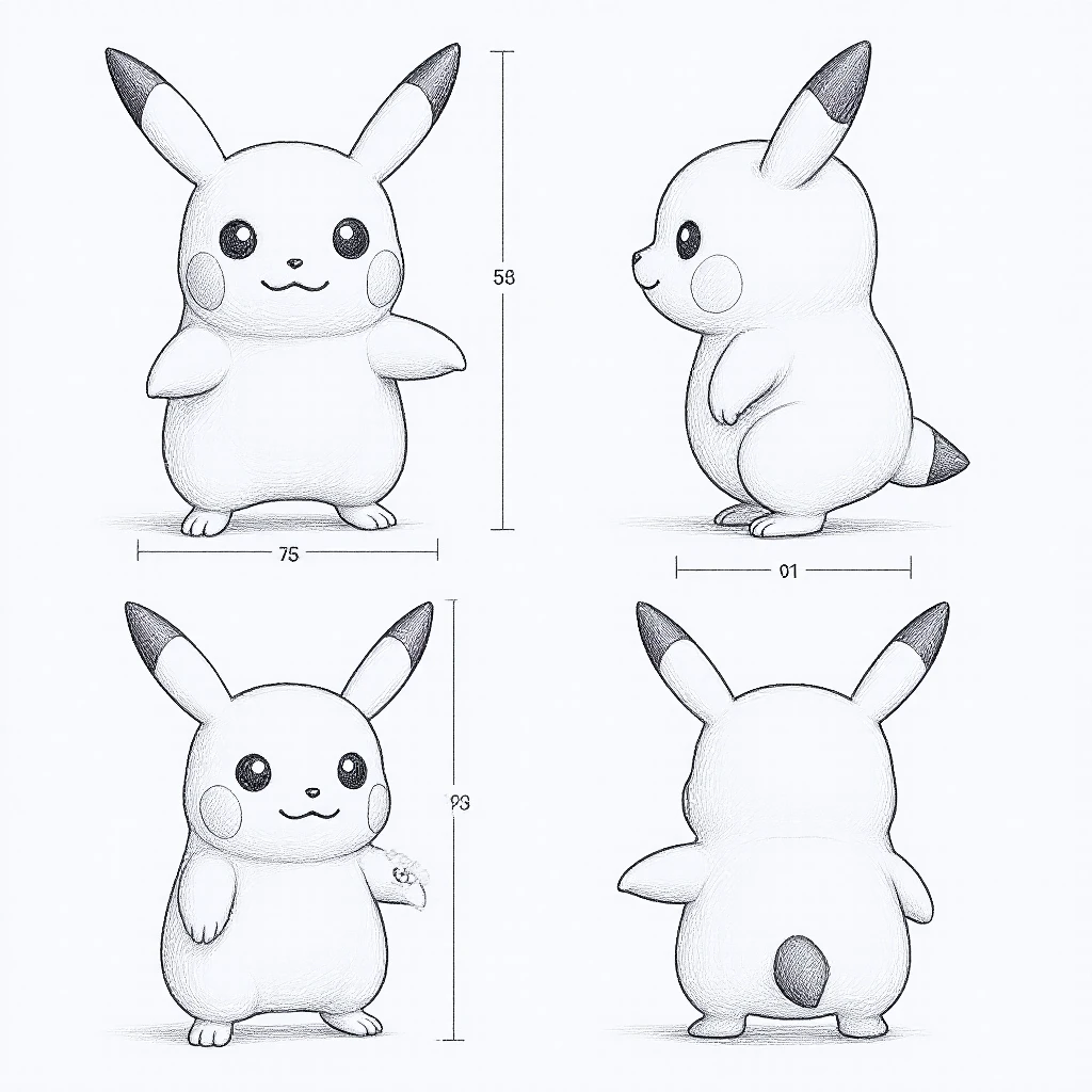 Three-view sketch