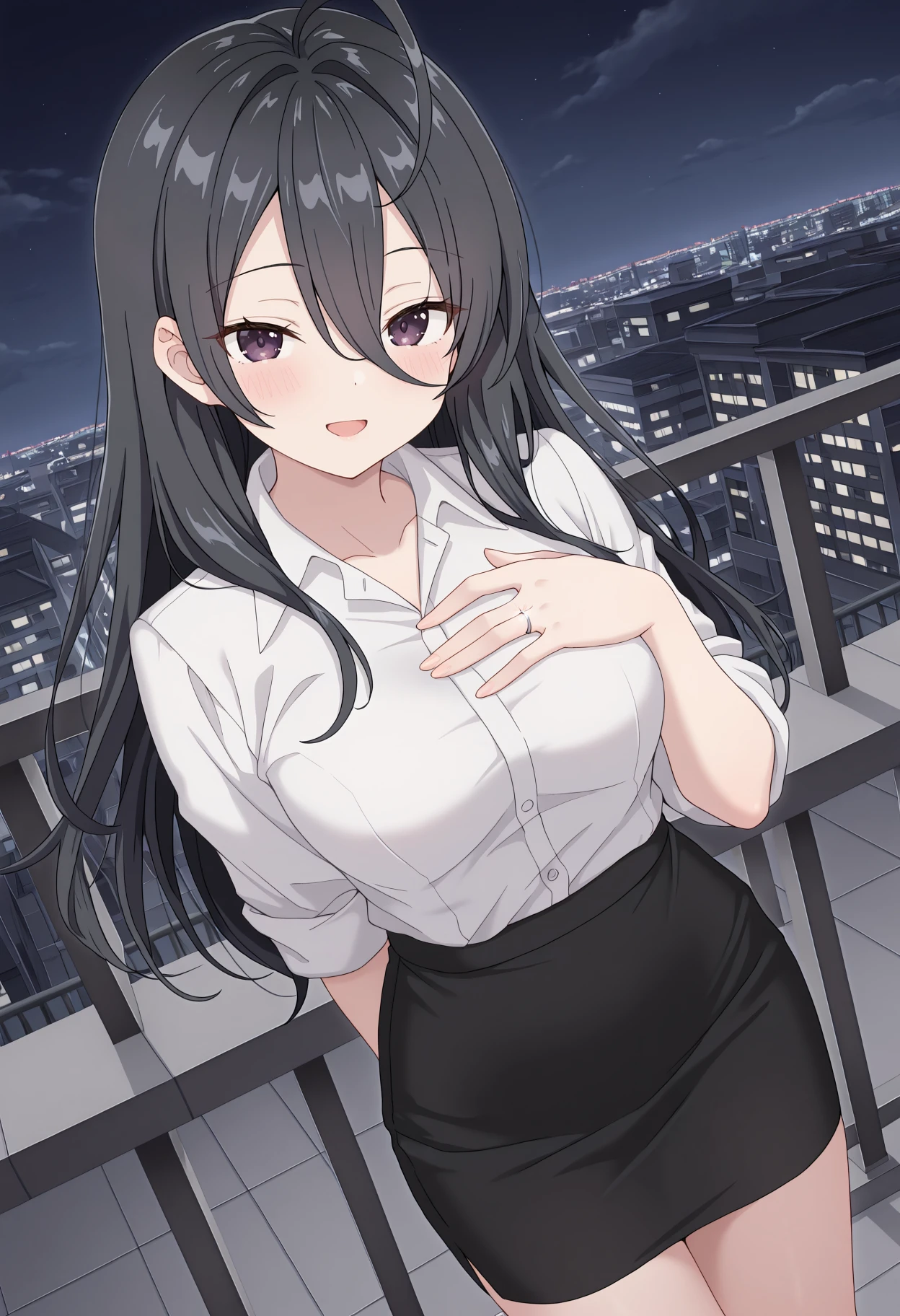 Anime girl with big breasts posing in front of the window, ((Shirt chest wide open with hands)),((Bra exposed)),((Skirt is taken off with hands)))), ((Pants exposed)), (Looks away in embarrassment)), ((Upper body)), ((Focus on people)), Seductive anime girl, best anime 4k Konachan wallpapers, perfect gray haired girl, charming anime girl, 4k anime wallpaper, 4k manga wallpaper,, detailed digital anime art, anime best girl, beautiful anime girl, cyberpunk, detailed anime artwork, beautiful attractive anime woman