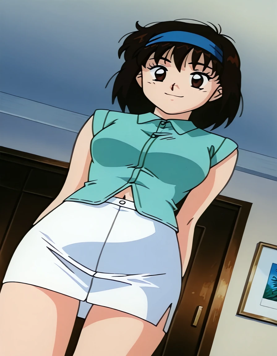 ((masterpiece)),((best quality)),ultra-detailed,illustration,Explicit,Beautiful body,Beautiful Nose,perfect eyes,perfect face,wallpaper,ultra highres,4K,photography,anime screencap,official style,shiny skin,faint lips,BREAK,nsfw,1girl,solo,Akane_tendo,Blue hair,furinkanuniform,slender,wearing white panties,BREAK,blush,smile,in heat,cameltoe,open stance,lift skift,show panties,looking viewer,(cowboy shot:1.2),from forward,on the train