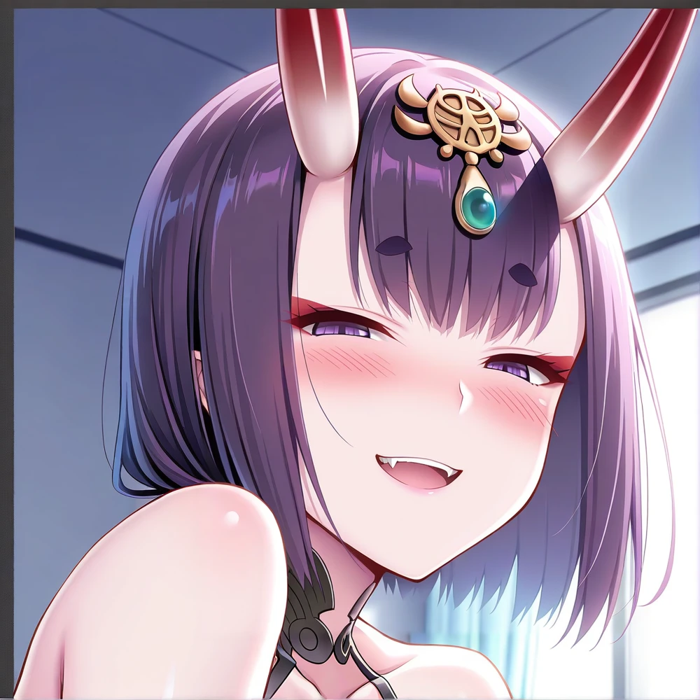 ((masterpiece, best quality)), high resolution,ultra detailed, detailed background,8k,16k,perfect lighting,detailed beautiful eyes,1girl,nsfw,perfect beautiful pussy,embarrassed,blush,look at viewer,aroused,(pov:1.4),(close up face:1.1),(steam,sweat,from front, from above:1.2),1boy,1penis,(oral sex),(deep fellatio,hetero:1.4),:>=,(penis in mouth),tear,cum in mouth,aura the guillotine, long hair, (purple eyes:1.1), purple hair, braid, horns, twin braids,(small breast,child_body)