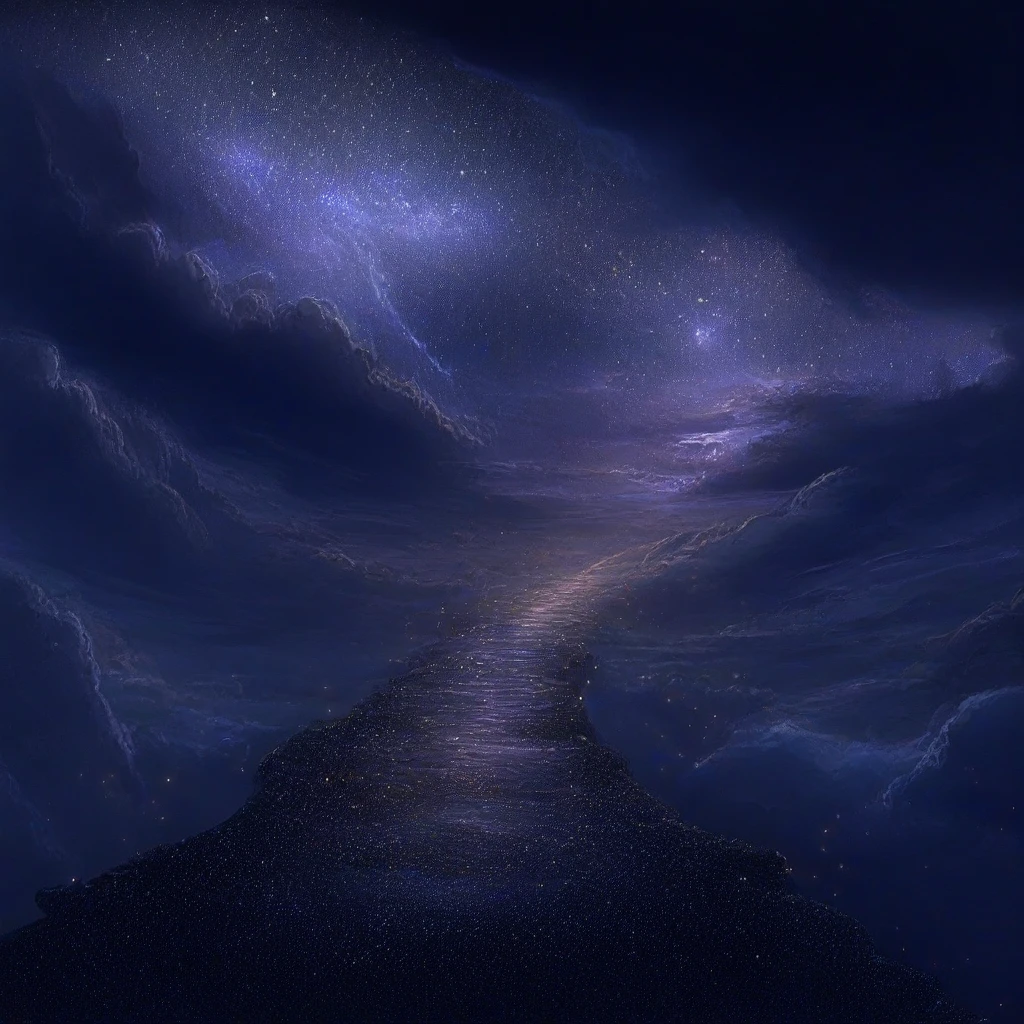 Daomb2, cloud, sky, night, night sky, cloudy sky, star (sky), starry sky, outdoors, dark, light particles, Scenery,