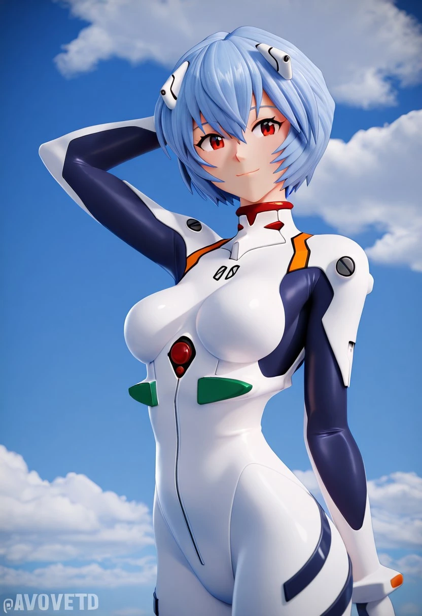 Sexy rei ayanami wearing her body suit