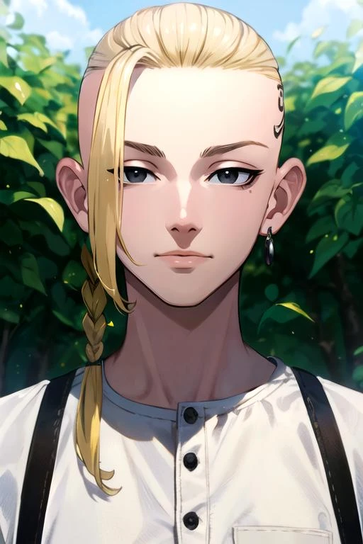 photorealistic, (4k), depth of field, (Masterpiece), (realistic skin texture), extremely detailed, intricate, hyper detailed, high resolution, professional photography, , depth of field, sharp detail, best quality, looking at viewer, 1boy, solo, male focus, <lora:ken_ryuuguuji:0.76>, ken_ryuuguuji, blonde hair, black eyes, , , jewelry, uniform, fruits costume, field of wheat, 32k resolution