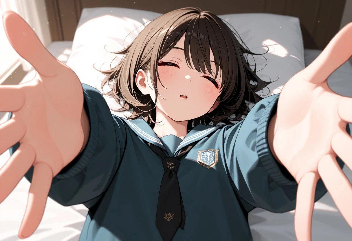 masterpiece, best quality, 32k, high resolution, absurdres, incoming hug, sleeping