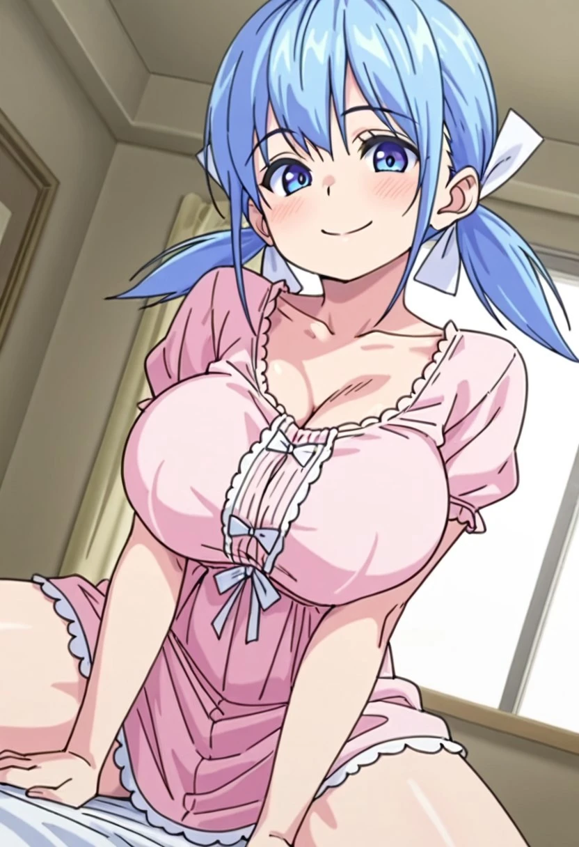 (Nsfw:1.5),(Jessica Veranda), Very detailedな CG Unity 8k 壁紙, highest quality, Very detailed, Tabletop, Realistic, Photo Real, Very detailedなかわいい熟女, 50 years old, ((Super super super huge breasts bigger than her face)) , ((Super super super big cleavage)) , (Bunny girl, 水色Bunny girlcostume:1.2), Round eyes, Audience , Lips parted, smile , looking at Audience, Long Hair,卑猥なsmile,Grin,(close up face:1.4 )(frontal view of face:1.2),(dark light blue hair),Light blue clothes,Erect nipples visible even through clothes,(Bimbo face:1.5,Realisticなface:1.5),