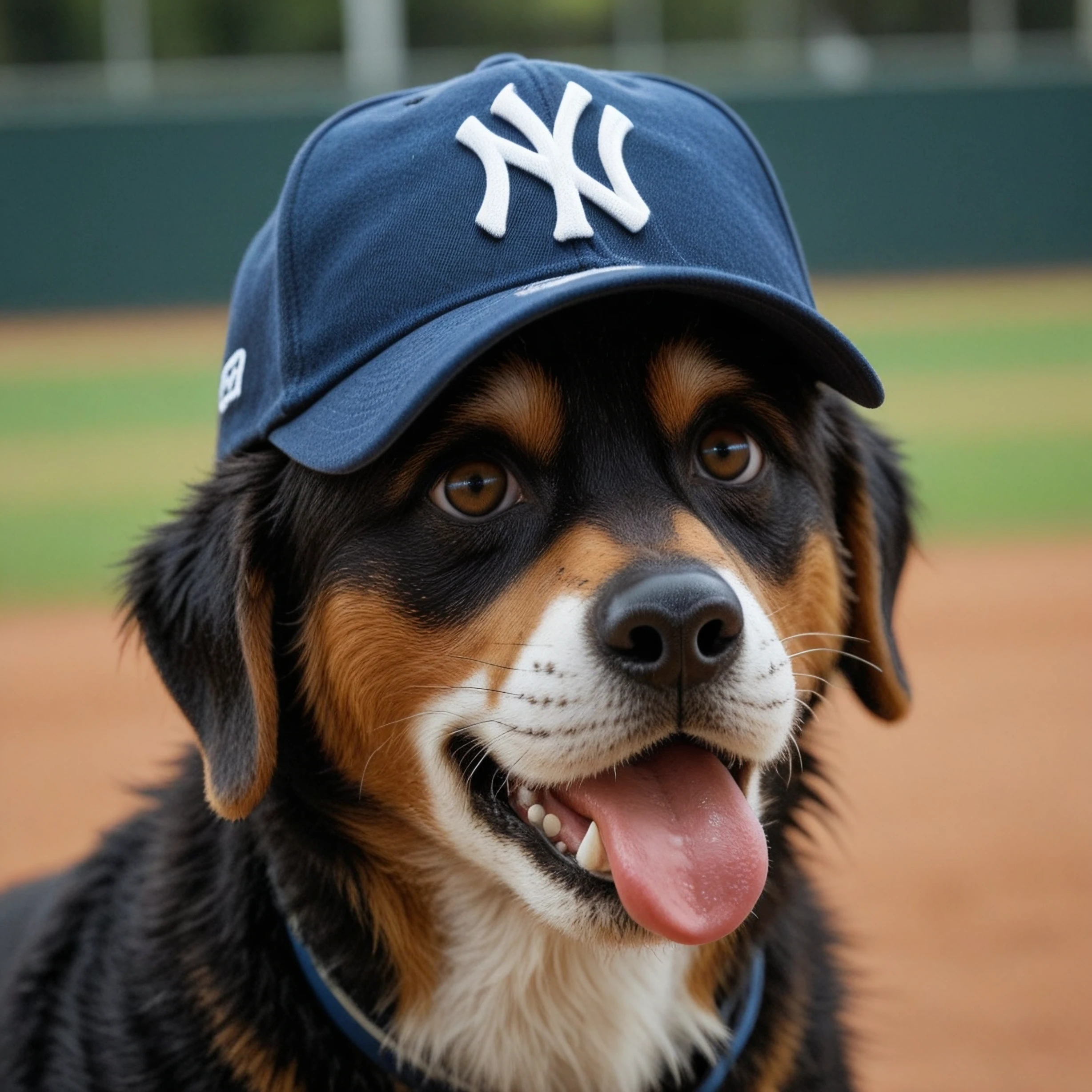 score_9, score_8_up, score_7_up, photo, photorealistic, detailed background, interesting background, high-resolution image, photorealism, best quality, intricate detail, sharp and focus, 8k
*
*
(dog focus:1.2), (no people), cap, (baseball_cap), (deep_blue_cap), tongue
*
<lora:Cinematic Hollywood Film:1> PONY HighQuality EMBEDDING PONY Photoreal EMBEDDING, <lora:PONY PonyXL Detail Slider 20to50 LORA:2>
<lora:XL Extremely Detailed LORA:0.7> <lora:XL Interesting Slider LORA:1> <lora:XL HD 4K Slider LORA:0.8> <lora:XL Dark Chiaroscuro LORA:0.1> <lora:IL Yankees_Cap v2 LORA:1>, <lora:XL DMD dmd2_sdxl_4step_lora_fp16 LORA:0.2> <lora:PONY Amateur Slider 0to50 LORA:3.1>