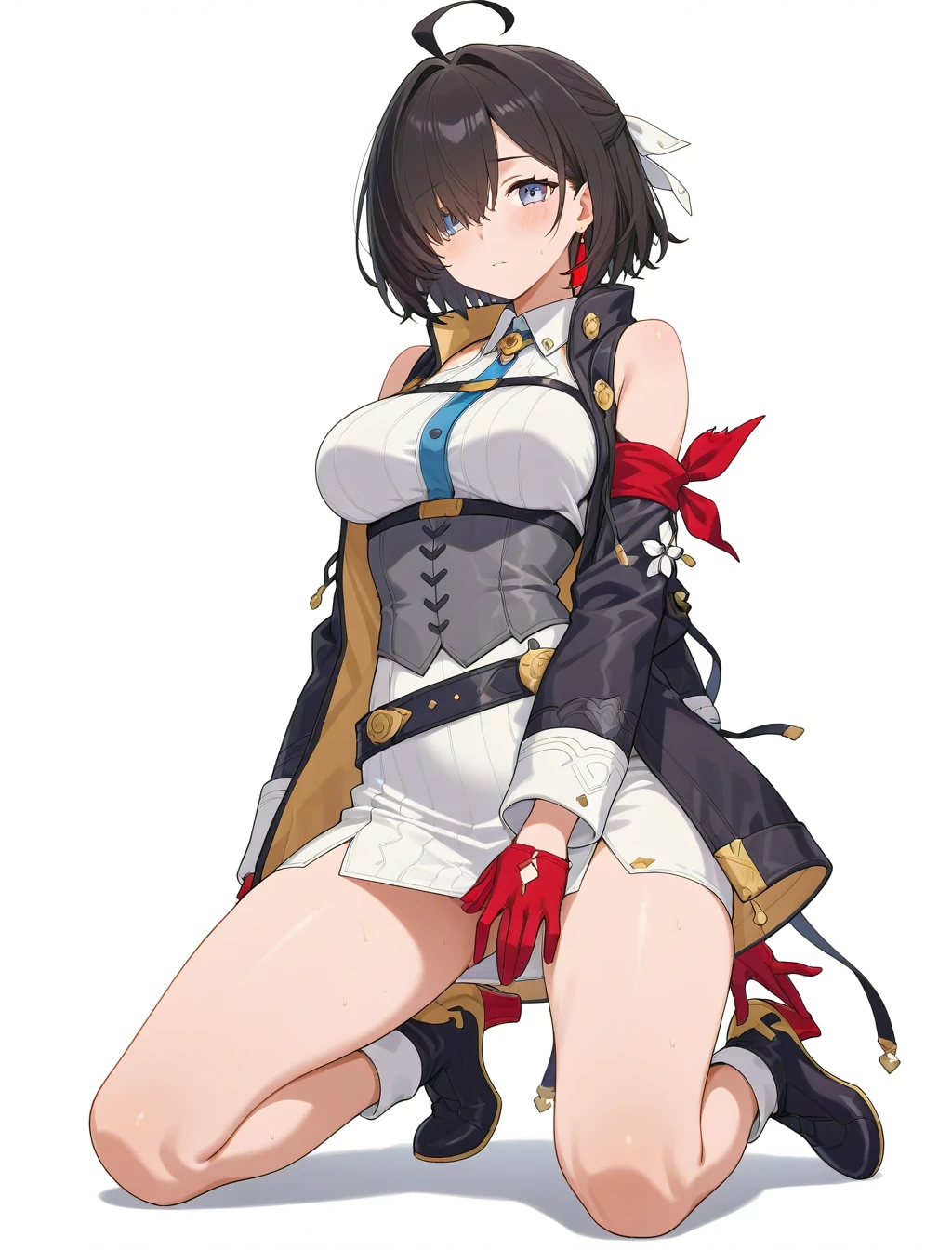 <lora:yumia_liessfeldt_XL_illustrious-noob_v1:1>1girl, yumia liessfeldt, main clothes,jacket,  kneeling,, best quality, high quality,  highres, absurdres ,<lora:NoobV065sHyperDmd:1>