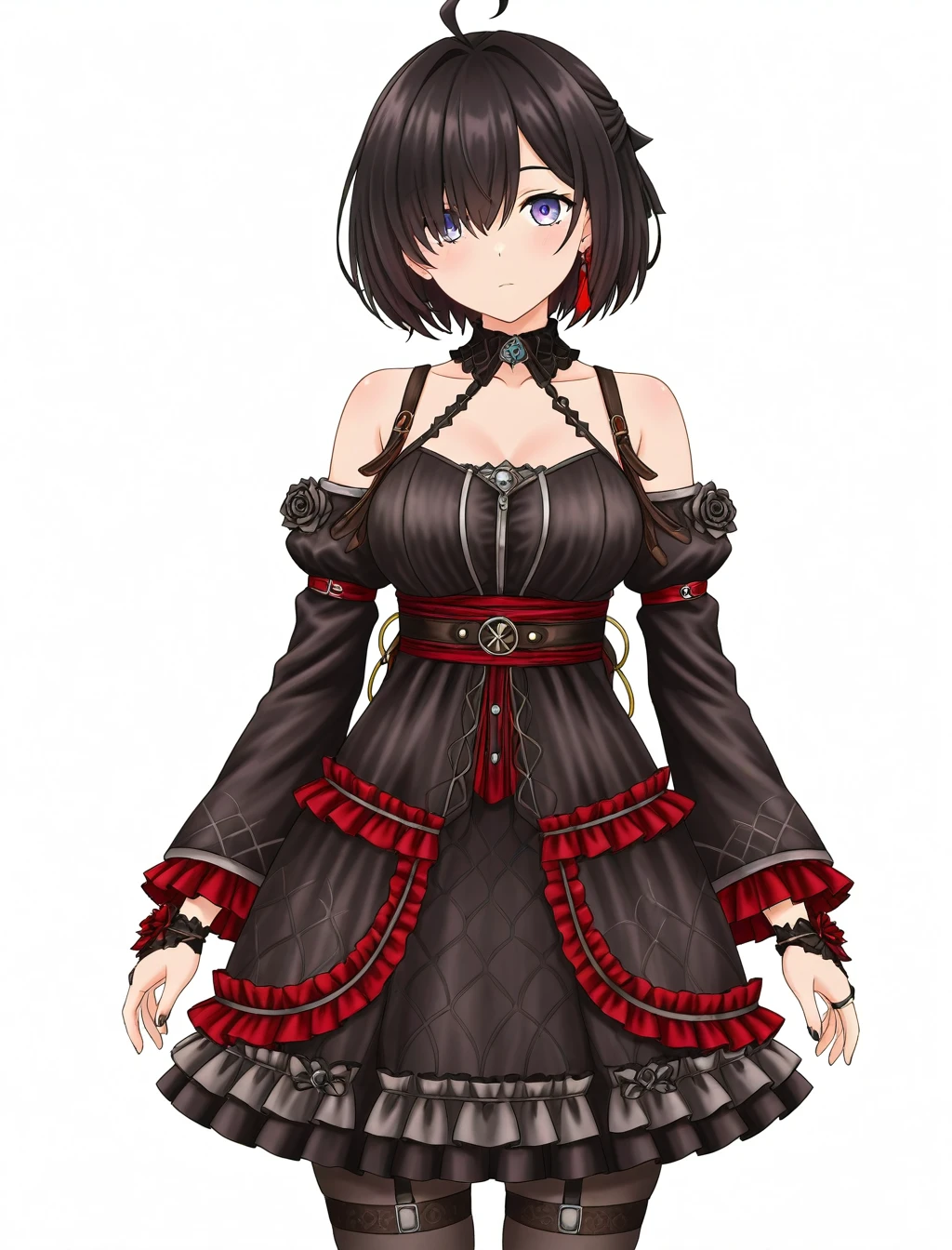 <lora:yumia_liessfeldt_XL_illustrious-noob_v1:1>1girl, yumia liessfeldt, goth fashion, pantyhose,, best quality, high quality,  highres, absurdres ,<lora:NoobV065sHyperDmd:1>