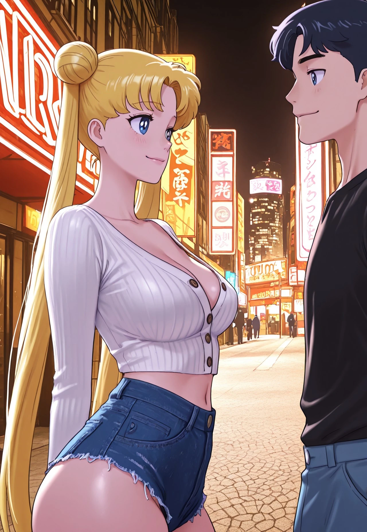 Crop top and micro shorts/jong V1