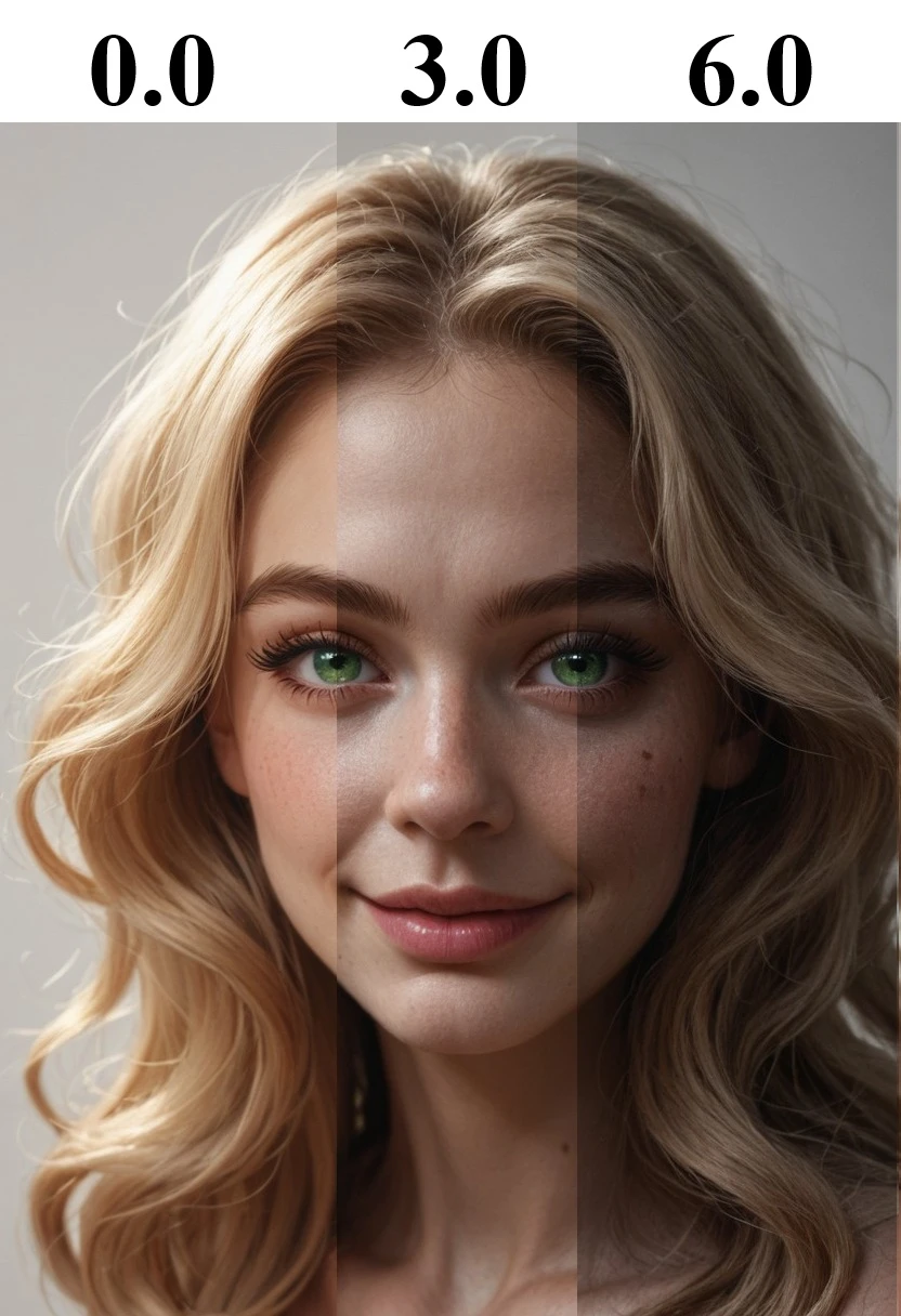 score_9, score_8_up, score_7_up, BREAK 1girl, close-up, portrait, captivating gaze, emerald green eyes, long wavy blonde hair, smooth and flawless porcelain skin, symmetrical features, soft blush on cheeks, small and well-defined nose, full and glossy pink lips, slightly parted, long eyelashes, arched eyebrows, delicate jawline, subtle and natural makeup, charming and inviting smile, realistic lighting, high detail, simple background