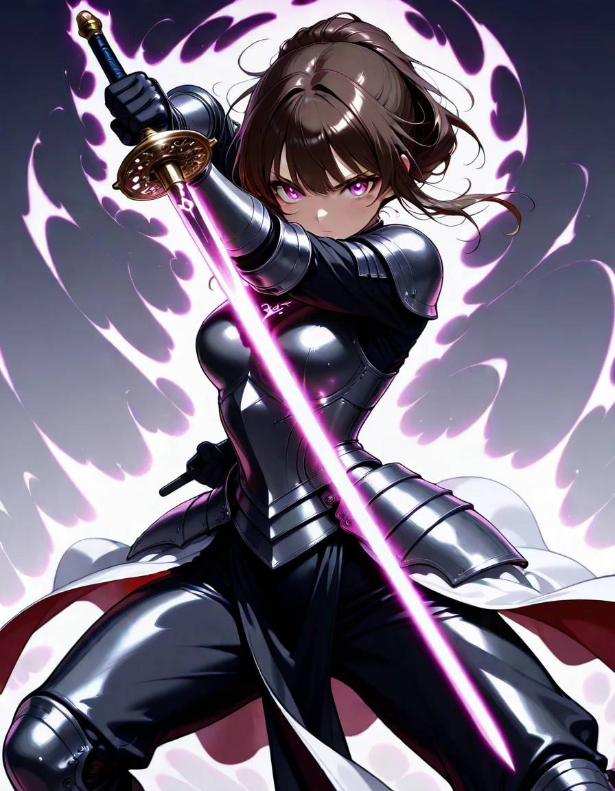 masterpiece, best_quality, very_aesthetic, highres, absurdres, ultra detailed,
<lora:negXL:0.5>
<lora:KIRAKIRA_IL_MIX_V04:1.1> kirakira, glowing,aura
1girl, fighting stance, holding weapon, holding rapier,
Dark Auburn prom hairstyle
(Faulds),An armor made of waist armor
