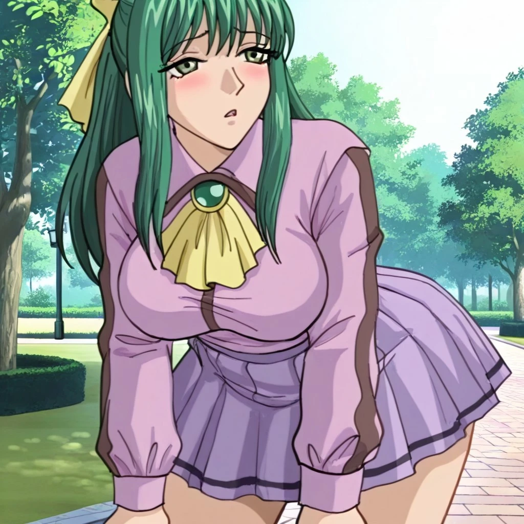 larachel fe, 1girl, solo, breasts, looking at viewer, blush, large breasts, (maid:1.5), ((Tight leotard)), ((sexy fight pose)), ((Wrestling ring))