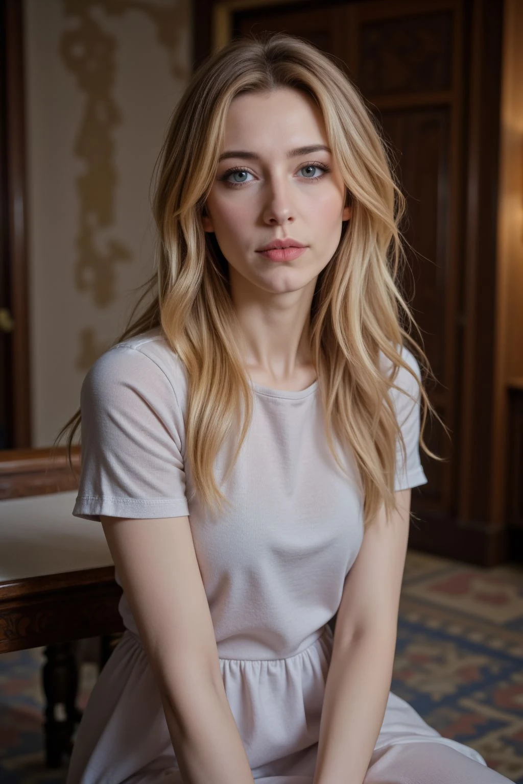 detailed face, detailed eyes, detailed skin,
cinematic lighting, coherent light, coherent shadows, depth of field, faded film, desaturated, 35mm photo, grainy, vignette, vintage, Kodachrome, Lomography, stained, highly detailed
<lora:ZH_KRiley_v1:1>, zh_kriley, realistic, blonde hair, long hair, (turtleneck dress), cowboy shot,
