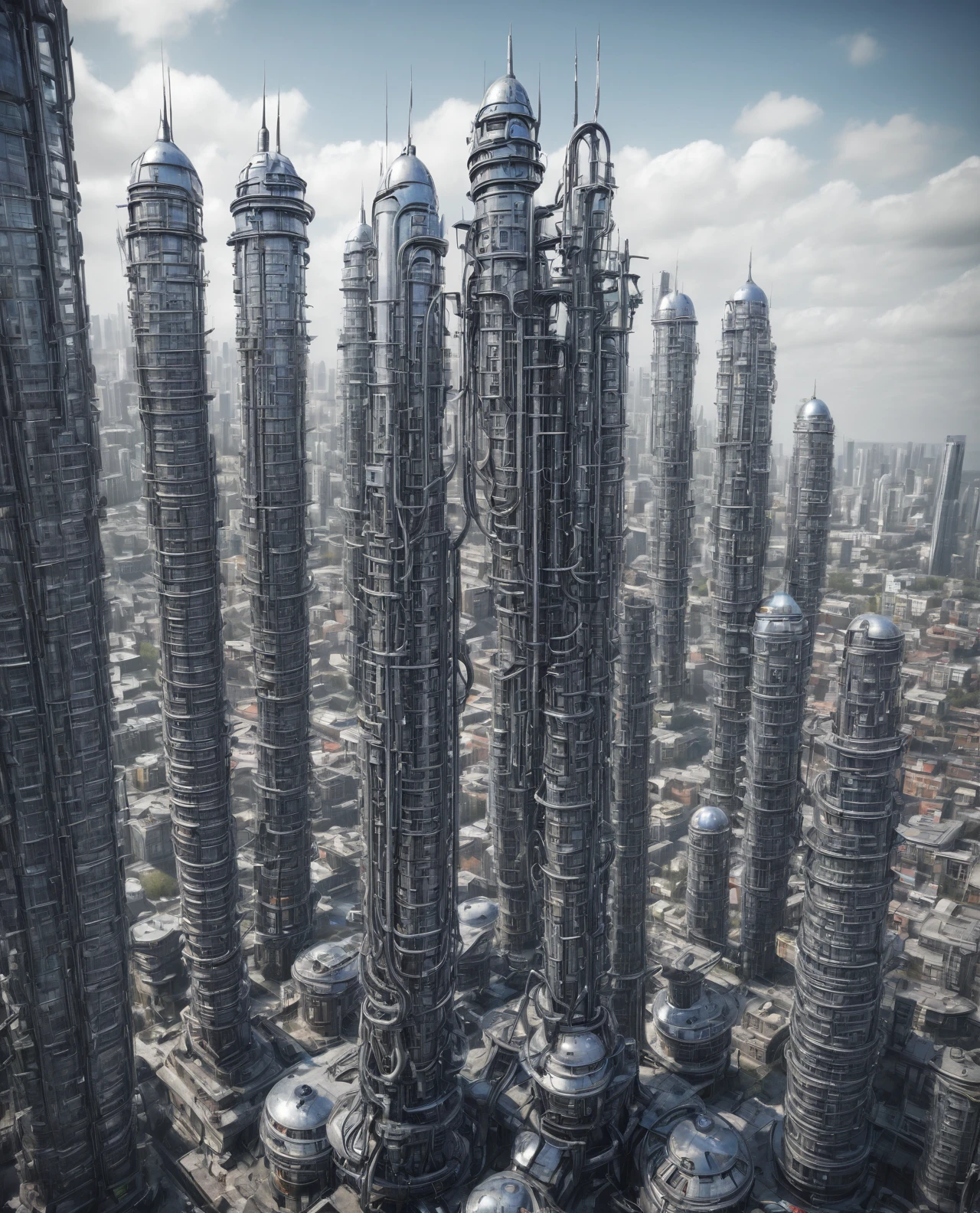 (A nacked blue hair woman with good proportion posing in a square looking at the camera:2.0), , , lust city, cyberpunk city, create cylinder-shaped cyberpunk skyscrapers, a city with cylindrical cyberpunk large skyscrapers (with a lot of windows and balcony:1.7) and (an elongated ball on top of the skyscrapers:1.5), vein , (bottom view:1.7), cable, electric cable, colors variation, cloudy, details, realistic, 8k, hyper detailled, epic details, epic scale , <lora:dick_city:0.6> <lora:PAseerCloudV1:1>, cybersigilism, giger, <lora:v4_CYBERGOTHIC:0.7>