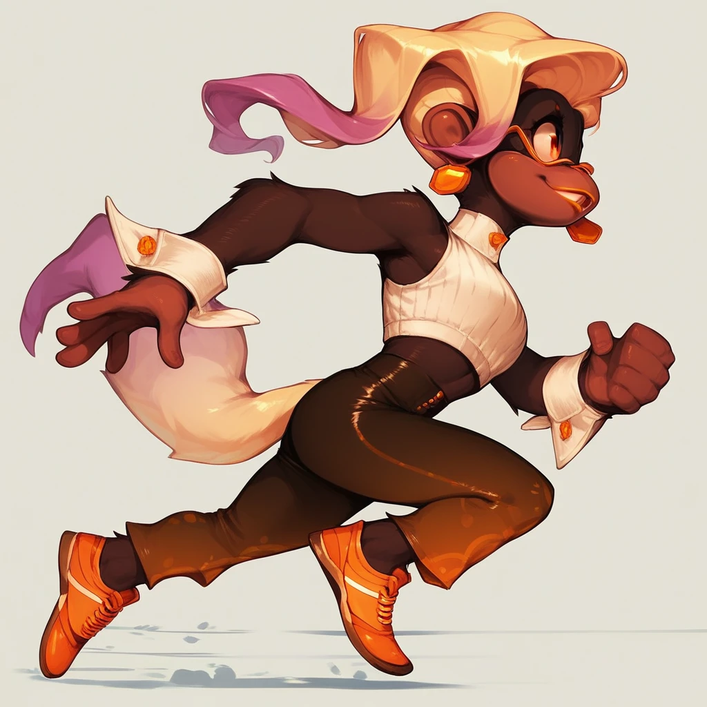 score_9, score_8_up, score_7_up, score_6_up, score_5_up, score_4_up,  <lora:Poppy_Kong_-_Donkey_Kong_Bananza:1> poppy kong, full body, running, side view, happy