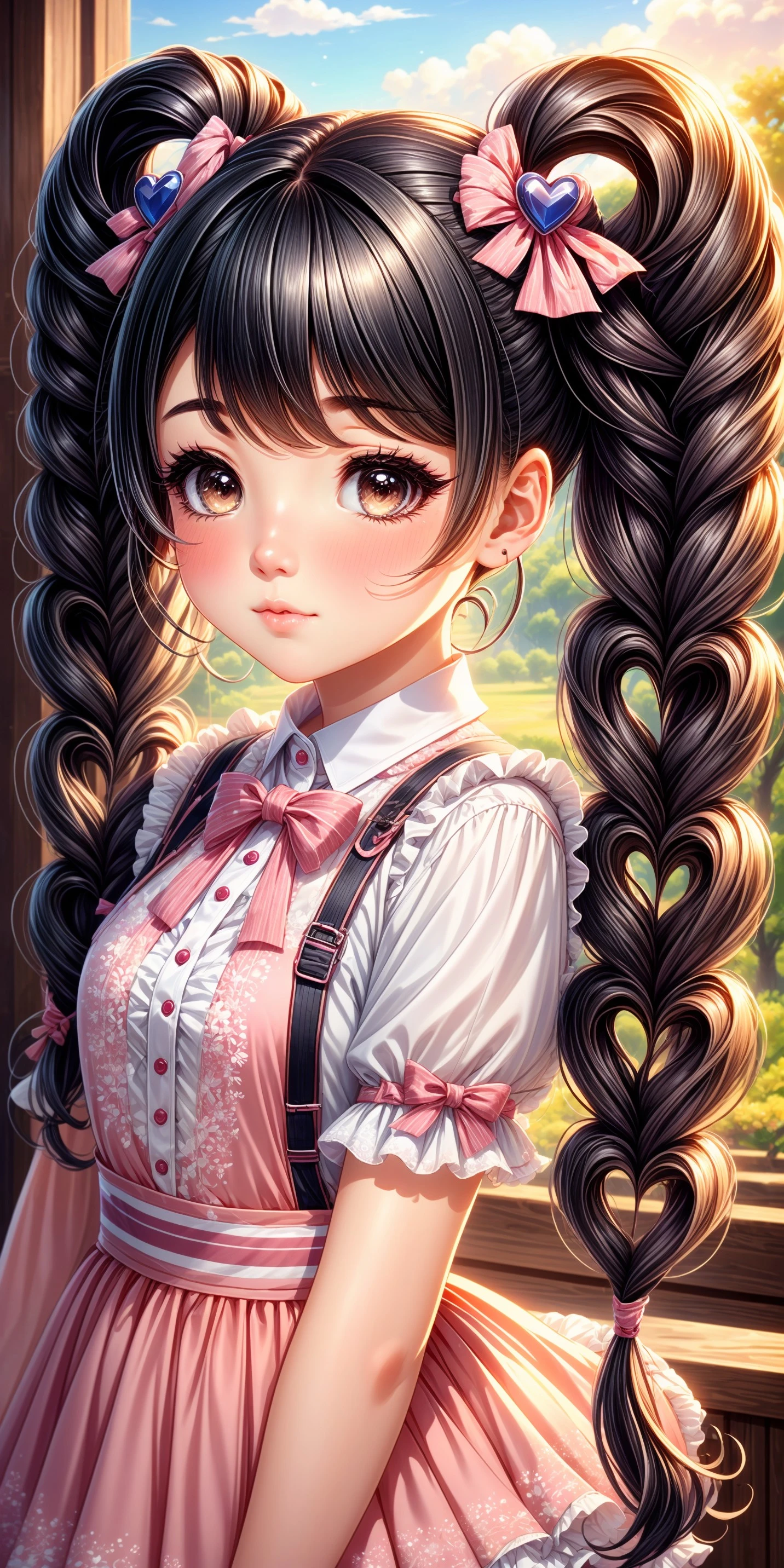 Heart-Shaped Braided Twintails Hair v1.0