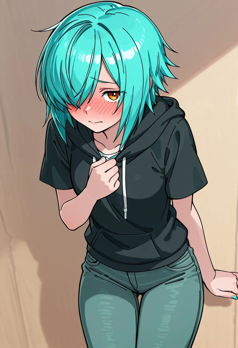 NSFW,masterpiece,Highest quality,High resolution,Super detailed,Sinon\(Sword Art Online\),Jacket,White T-shirt,cropped,Shorts,Fishnet tights,Shoulder bag,Embarrassed,expectant face,blush,Shopping mall,Lingerie Shop,Underwear section,Date,(Suspicious Men),(Molester),A man puts his hands on her waist and hugs her,(?????????),I feel pleasure,Wet your ??????,Spread your legs,From above