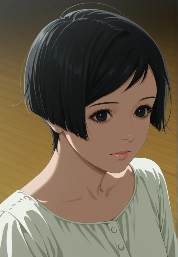 score_9, score_8_up, score_7_up,
1girl, short hair, miwa, eyelashes, anime coloring, black hair, black eyes, realistic, cleaner dress, sweep the floor