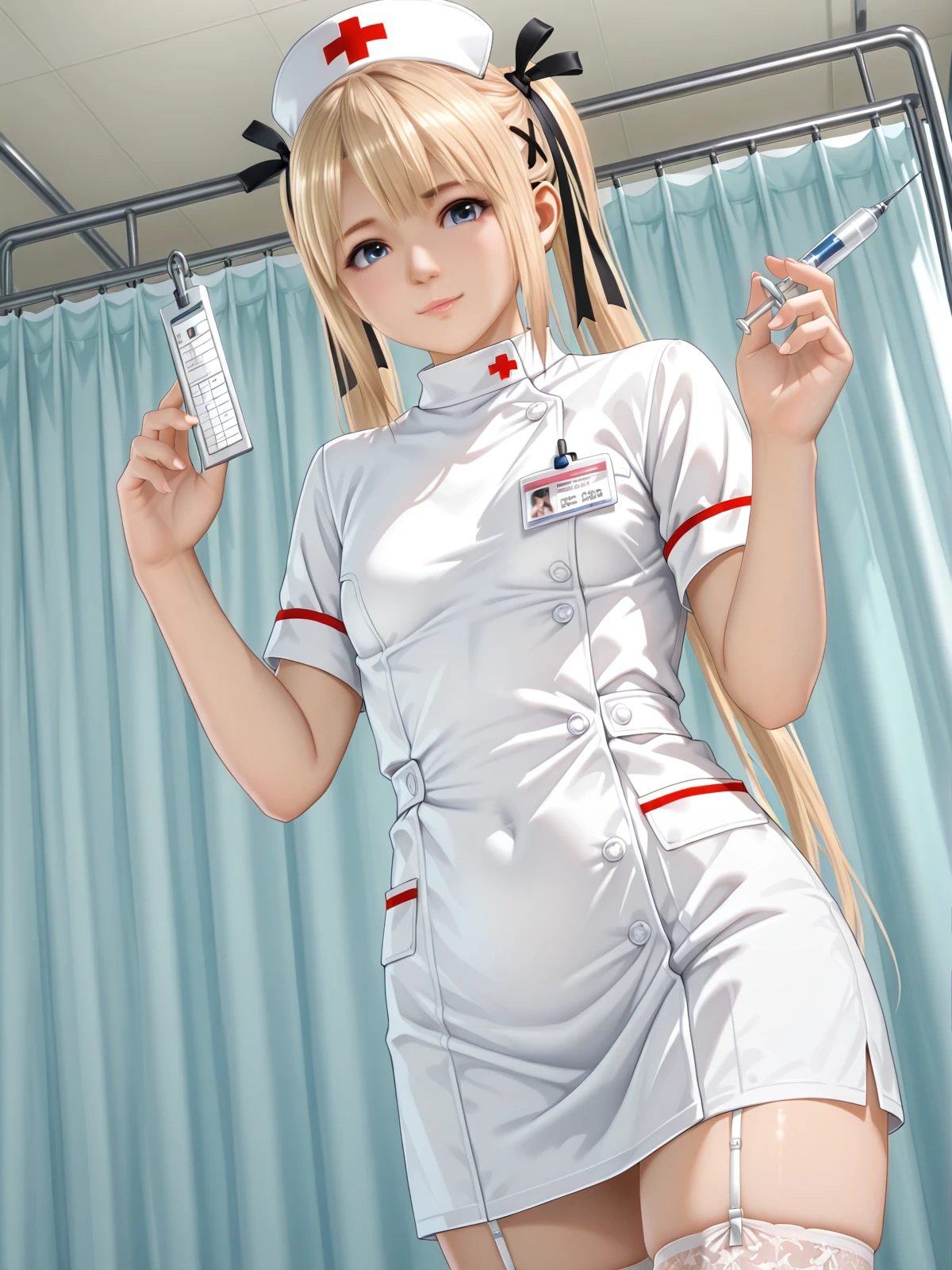 marie rose \(doax vv\),blonde hair,blue eyes,nurse,