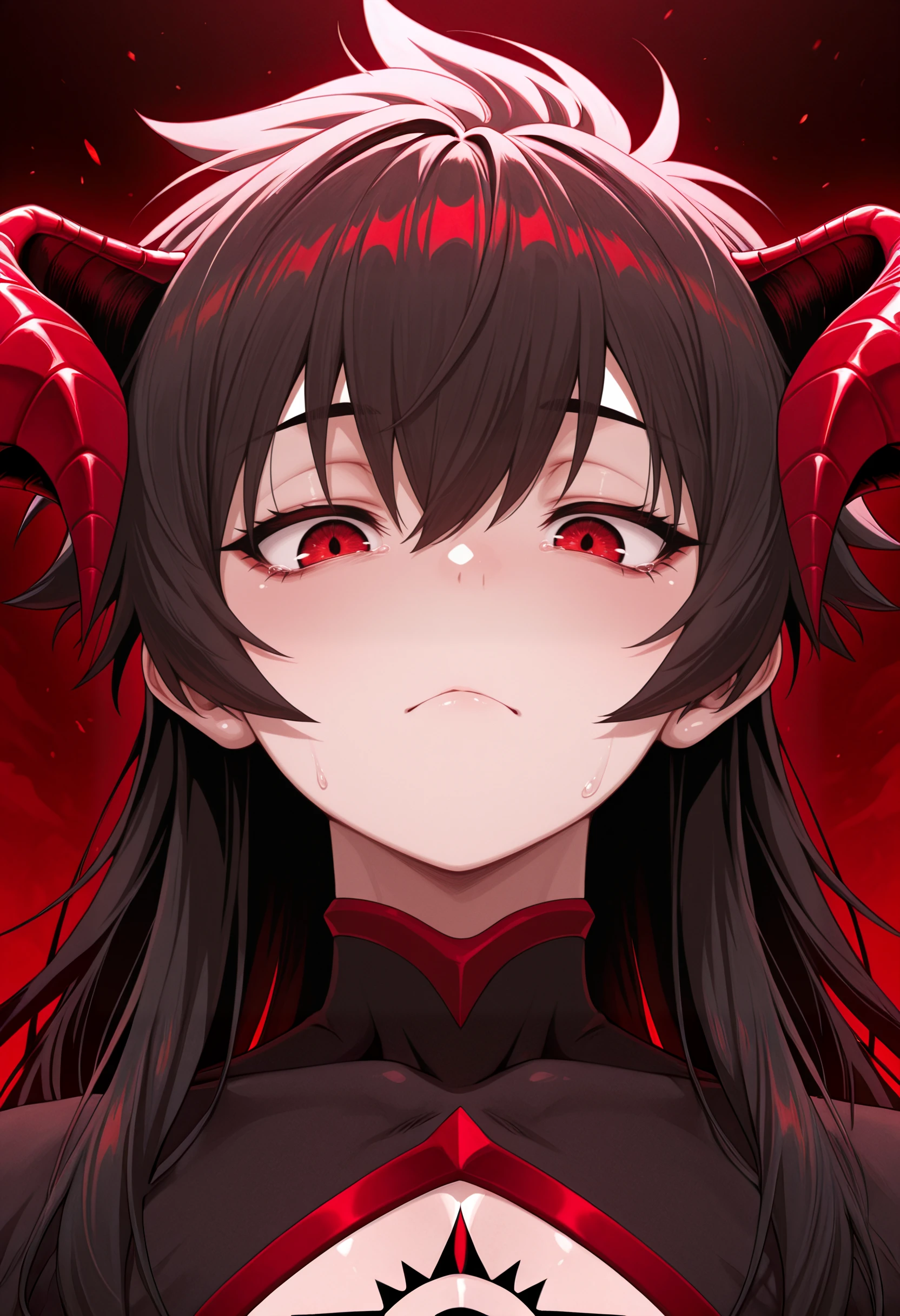 masterpiece, best quality, amazing quality, very aesthetic, high resolution, ultra-detailed, absurdres, 1boy, demonKingIn, male focus, portrait, demon horns, solo, looking at viewer, long hair, <lora:DemonKingIn-10:0.95>