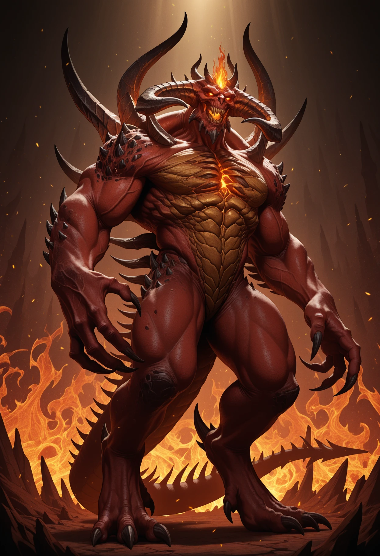 demonic creatures (((masterpiece))) <lora:Hell2_v1.0:1>