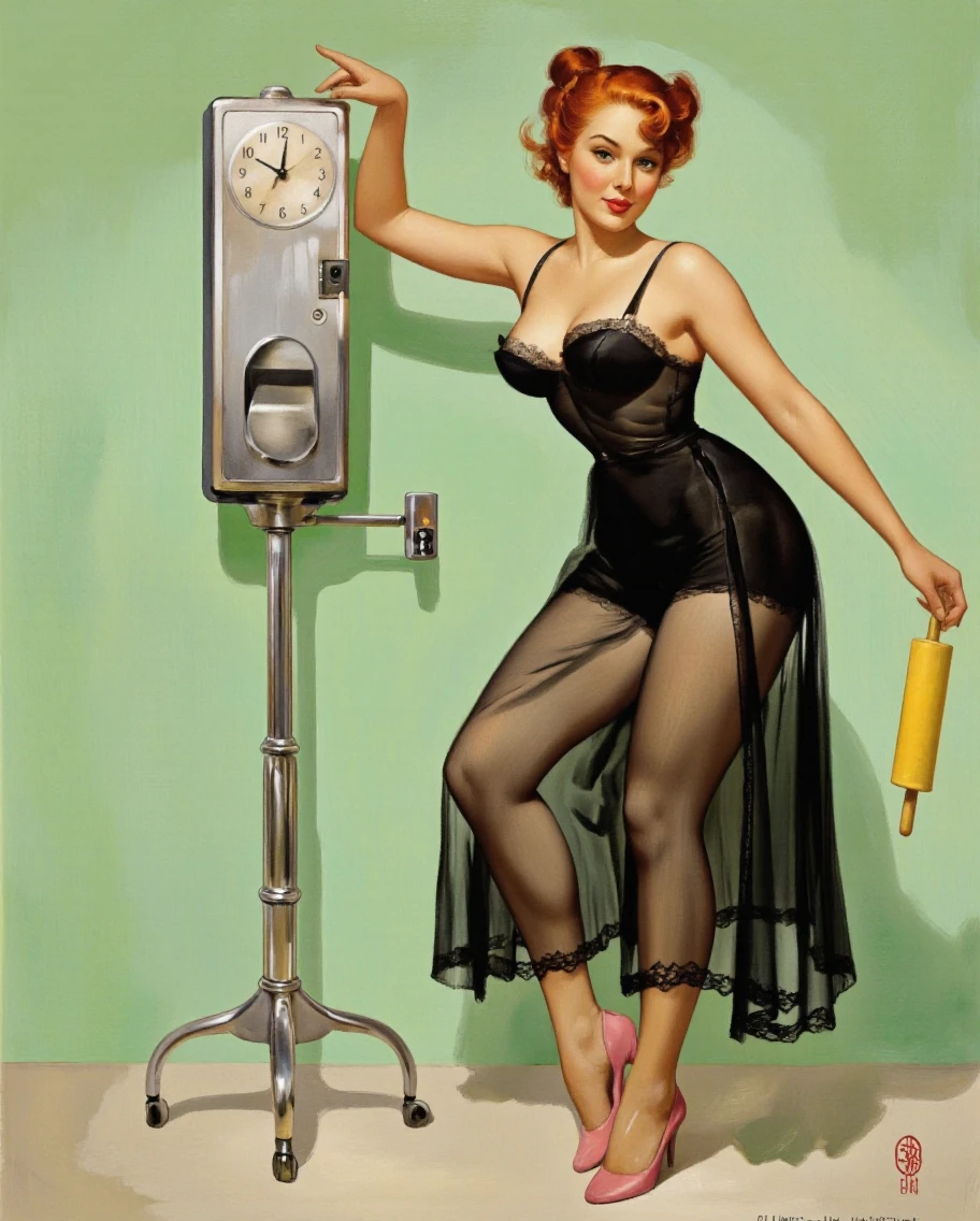 20 years old Girl, No Bra, the dress is made of metal, medium breast, shining skin, dramatic lighting, pin up style, sexy, surprised, , colorful , masterpieces, illustrated, shining skin, detailed face, Medium breast. tight body. Blonde hair, she is holding a tin can, Illustrated BY Zoe Mozert,   pinup art byZoe Mozert,  vintage pin up, illustrated by Zoe Mozert, girl pinup, pinup girl, pin-up poster girl, pin up girl, pinup, pin - up girl, Detailed face, Detailed Hands, Detailed legs,