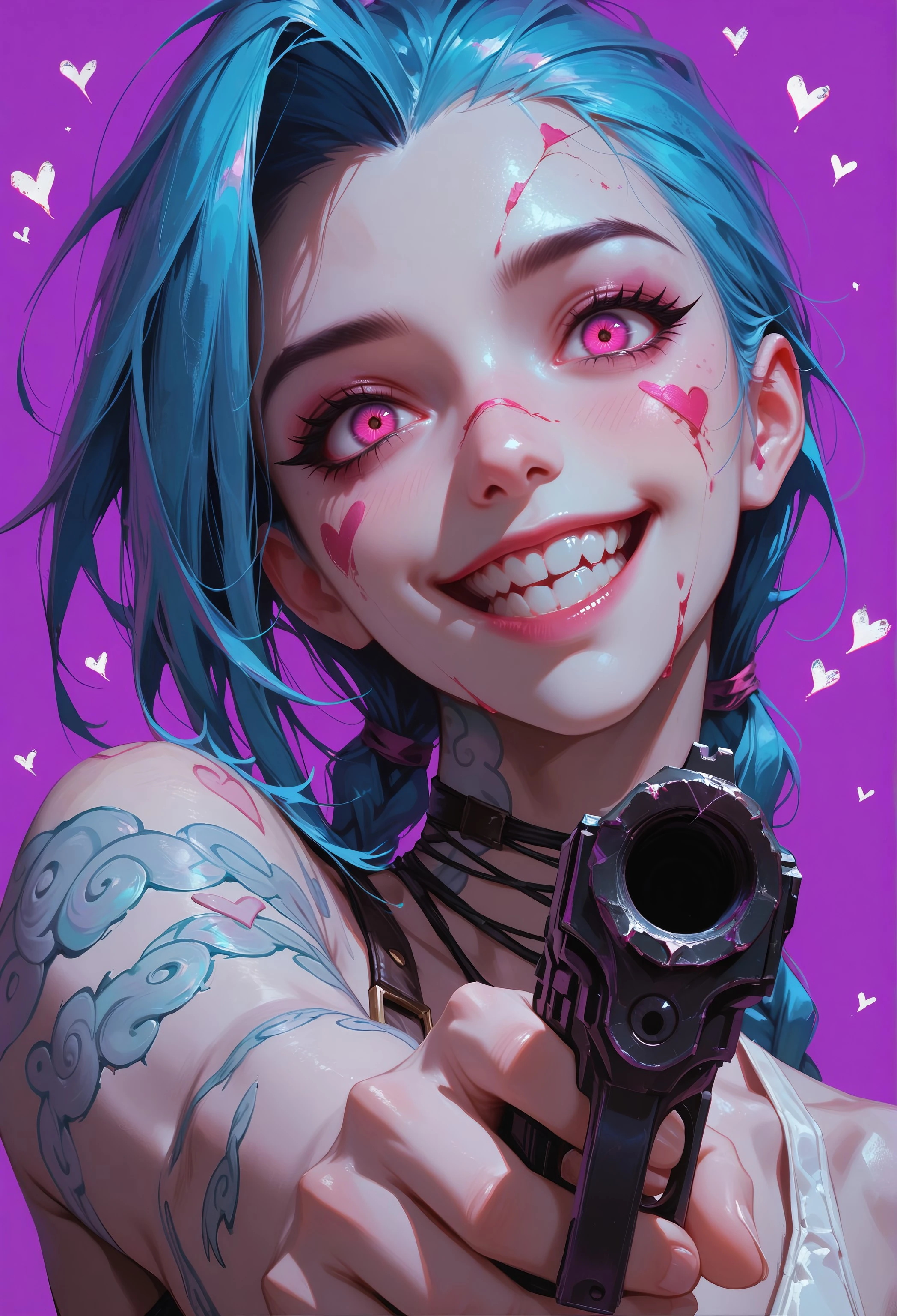(a beautiful assassin girl), walk toward from the fog,((perfect body shape)), (hold mask of hannya with her hand), short ponytail, (green hair),(gradient eye colors), ((bright and clear eye)), (detail face), purple and green eyes, (nocturnal clothes without sleeves), black short nocturnal skirt, Japanese shrine in the fog, rapid lighting around, ((purple and dark blue lighting)), (anime style), (((cinematic lighting))), ((ray tracing)), ((reflection light)), first-person view, atmospheric perspective, masterpiece, accurate, ((best quality)), high quality, super detail, high details, anatomically correct, highRes, UHD