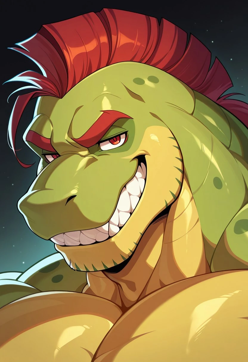 male, solo, alligator, full body, Delicate face, Delicate eyes, realistic, masterpiece, Ultra highest quality, unreal engine, trending on ArtStation, Intricate, Ultra High Detail, dramatic, realism, realistic, standing, muscle, beefy, scalie, day, looking_at_viewer, Ultra detailed eyes, Ultra detailed body, Ultra detailed face, indoors, expressive, devilish smirk) 8k HD, hdr, masterpiece, red mohawk, star sunglasses, crocodile tail, full body, detailed eyes, red eyes, glowing eyes, star shaped shades, green scales, red shorts, bedroom, (by null-ghost,by darkgem,by pino daeni,by zoroj, by redrusker)