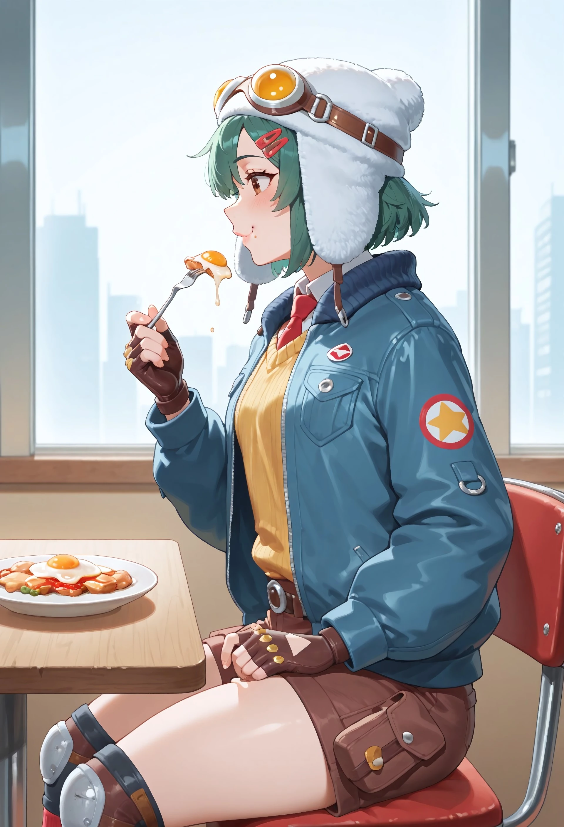 (masterpiece, best quality:0.5),
sci-fi, mecha (interior:1.2), milky way
BREAK
beautiful girl, tender, neat, curiosity,
pilot suit, hair pin, ponytail, small breasts,
eating kebabs
BREAK
pink hair, light green eyes