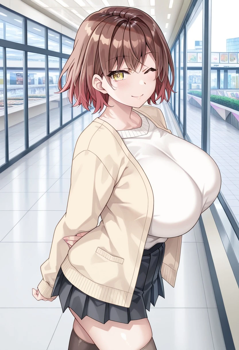 hitoyodef, short dress, taut dress, taut clothes, tight clothes, large breasts, cleavage, dress, skin tight, dongtan dress, <lora:dongtan_dress:0.75> <lora:hitoyo-baffu-richy-v1:0.8>