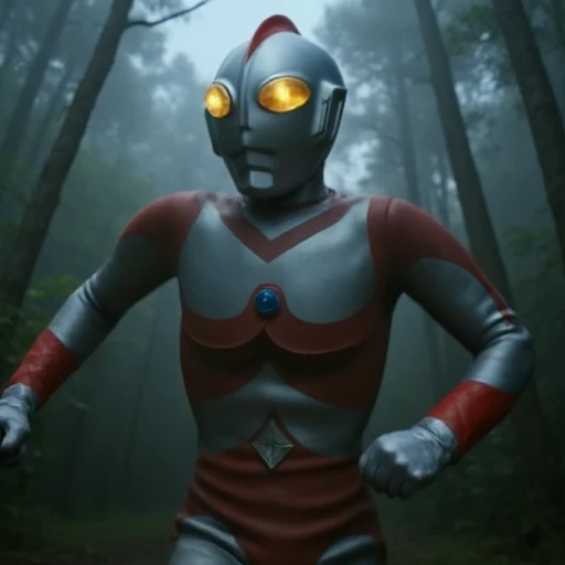 photo realistic,Between the buildings of Tokyo at night、A skinny, naked Ultraman Taro crucified on a giant Xcross、Covered in scars、Lift your head up and ask for help、There are lots of small helicopters circling around.、Helicopter spotlight on penis