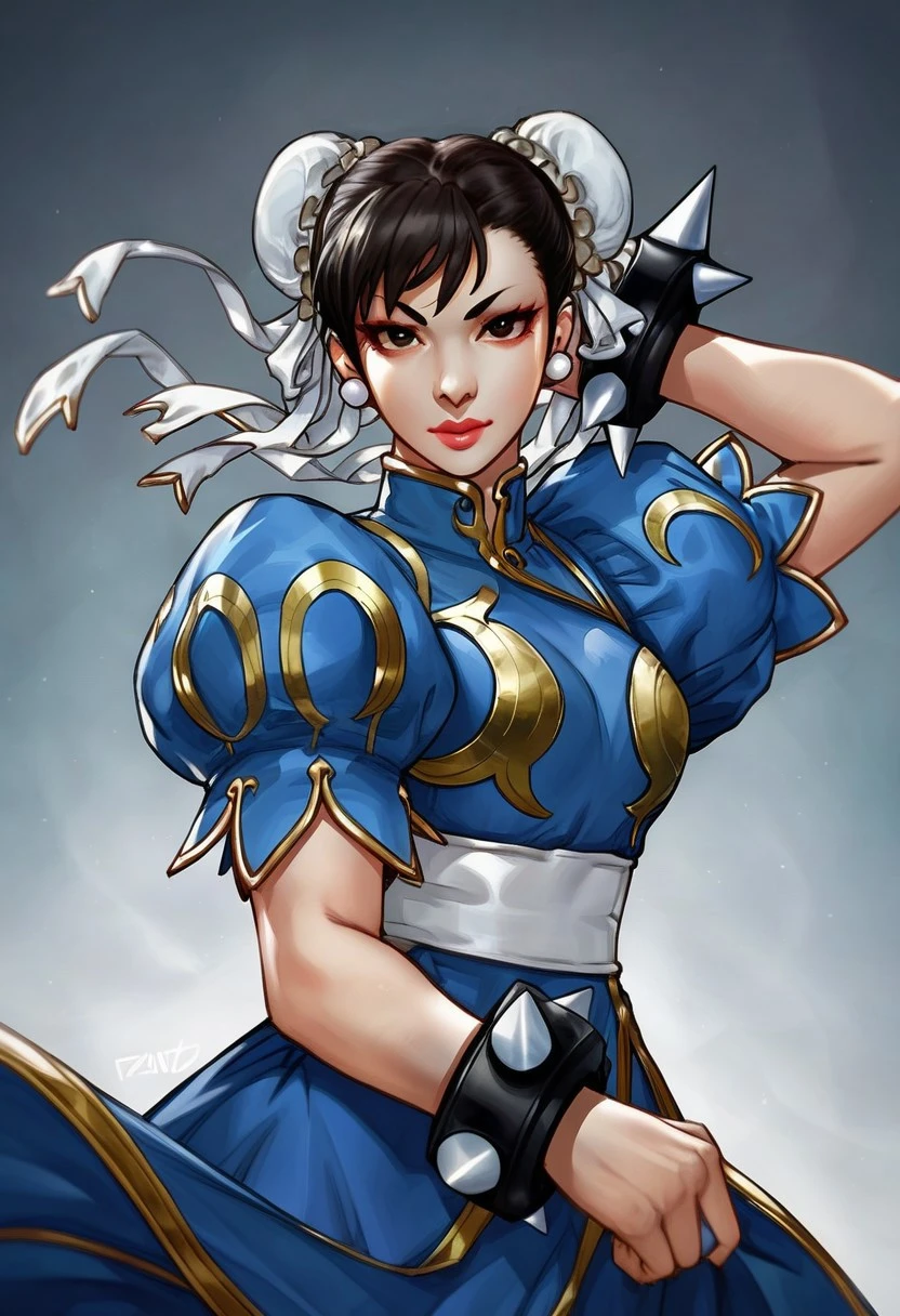 ((masterpiece,Highest quality)),One girl,alone,Chunli,nsfw,Clothes with nipple holes,vagina