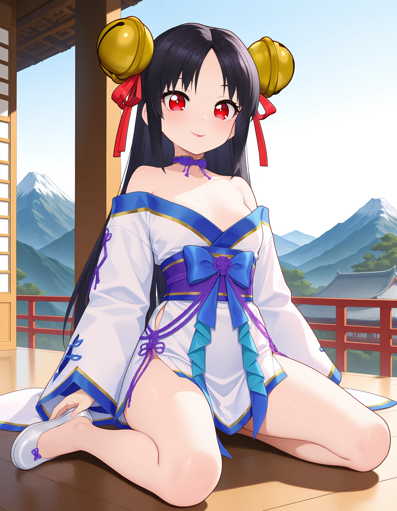 nsfw,one woman,nude,spread legs,standing,large breasts,whole body,cute face,semi-long hair,from front,anime style,high quality,japanese
