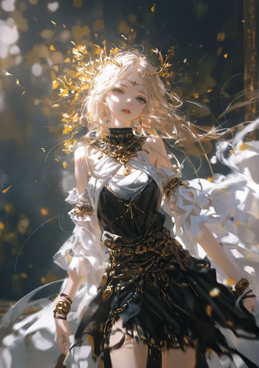 oil painting,impasto,highres,extremely detailed 8k wallpaper,illustration,depth of field,great quality,masterpiece,best quality,amazing quality,very aesthetic,absurdres,wallpaper,detail eyes,Dark Souls style,
artist:dino_(dinoartforame),artist:konya_karasue,artist:nixeu,(artist:wlop:0.5),artist:ciloranko BREAK
Dark fantasy style,1girl,cowboy shot,<lora:Dark fantasy style-000002:0.5>,