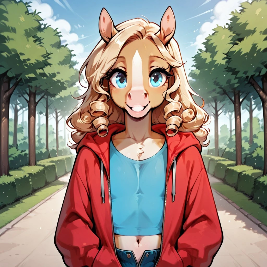 Hoodie the horse - [oc] Illustrious : Femboy