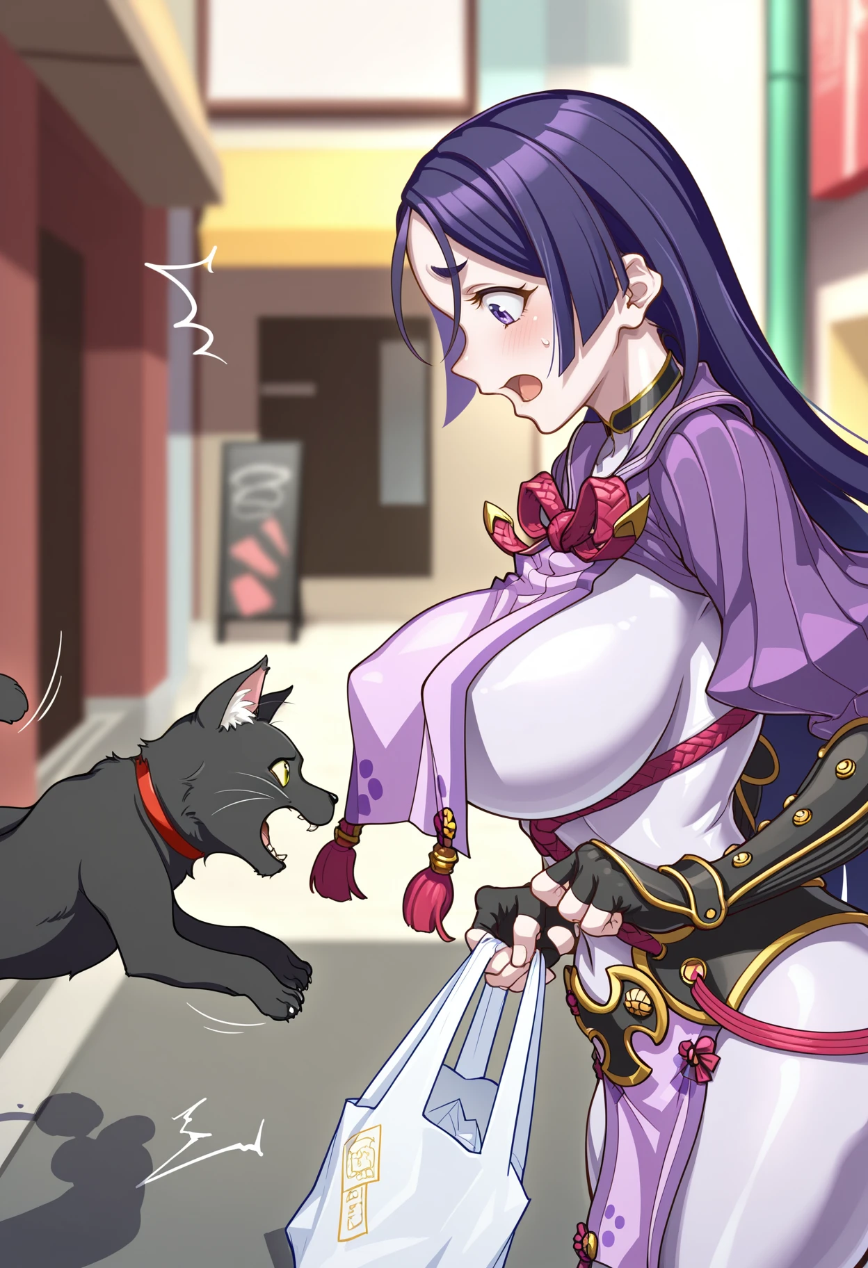 one girl, human girl, black hair, long hair, kimono, white kimono, scarlet hakama, torn kimono, bestiality, on all fours, rabbit animal, lots of rabbits, huge rabbit cock, huge rabbit penis, sex with lots of rabbits, sex with huge rabbits, double penetration, intense sex, penis as thick as an arm, dick as thick as an arm, (huge penis: 1.6), inside girl's pussy, girl's stomach bulging with cock, lots of semen, girl's ahegao, outdoors, circus, (freak show), lots of spectators, lots of people, being watched by the public, lots of people being watched from the auditorium,